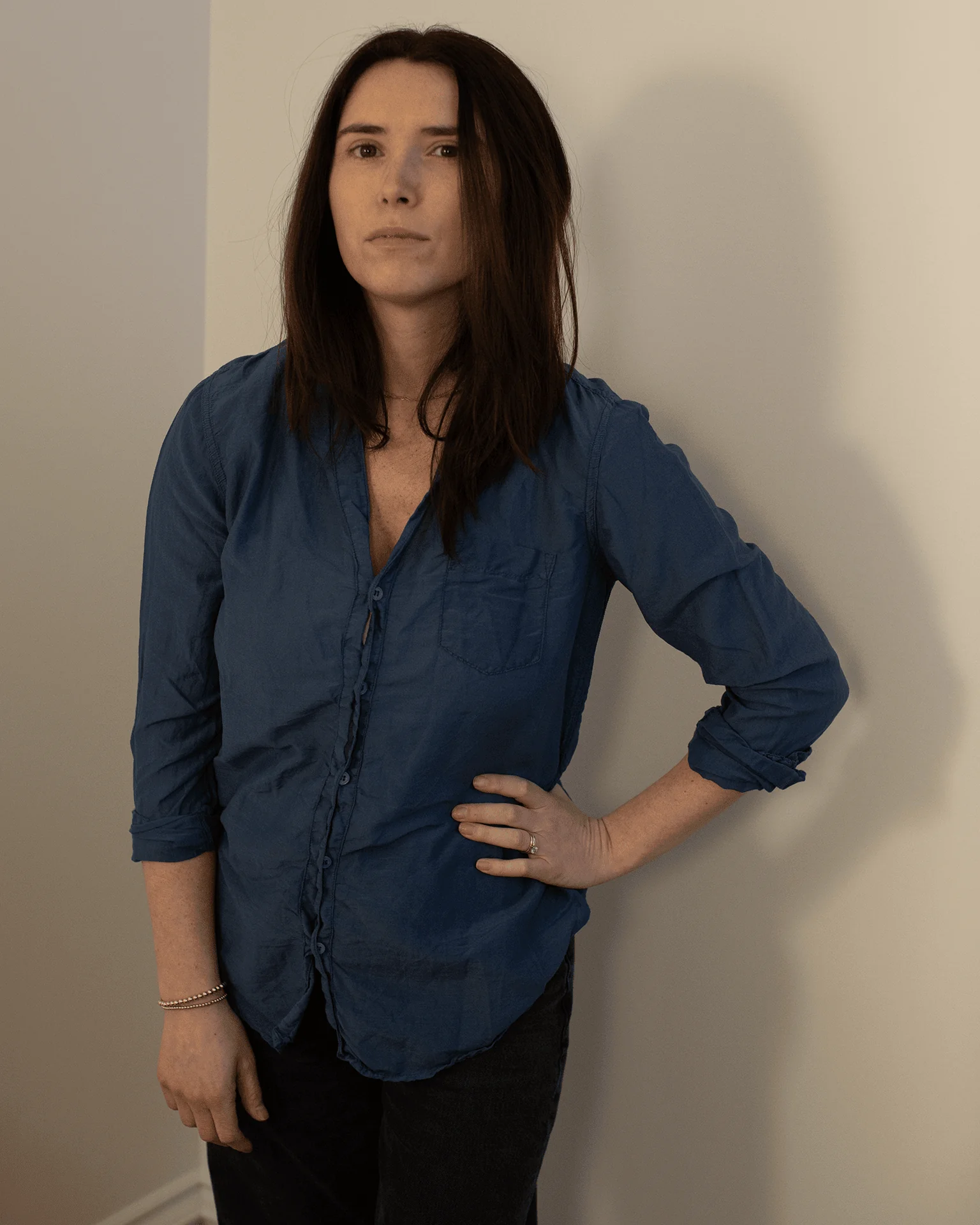 Carrie Blouse in Moonlit Ocean Cotton Silk
