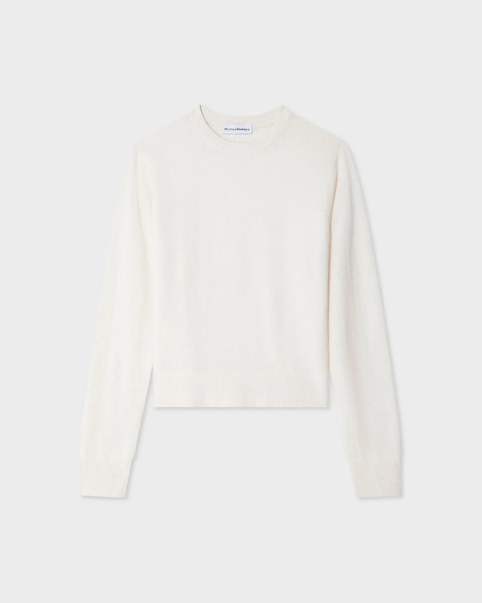 Cashmere Crew in Soft White - Image 5
