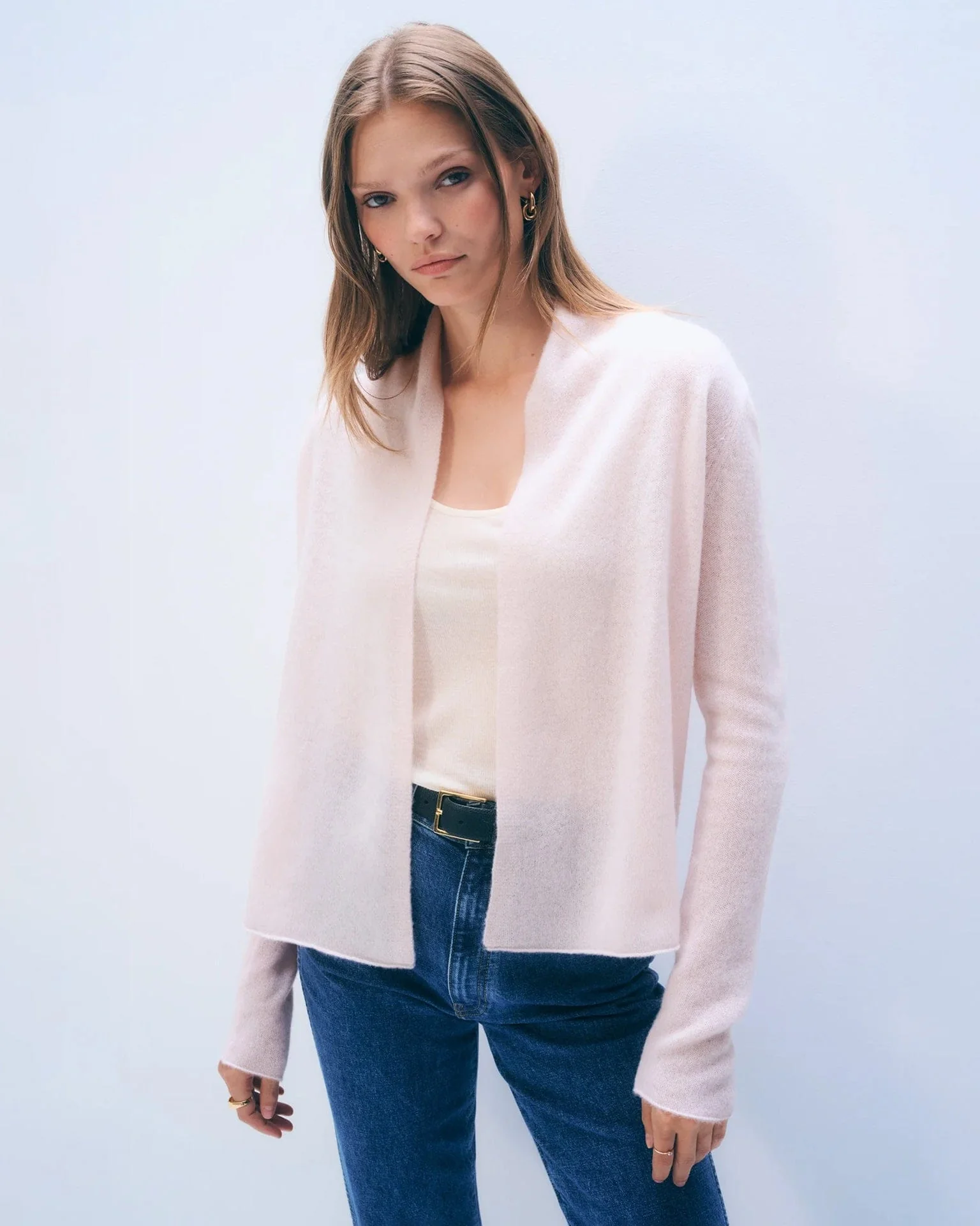 Cashmere Mini Trapeze in Pink Sand