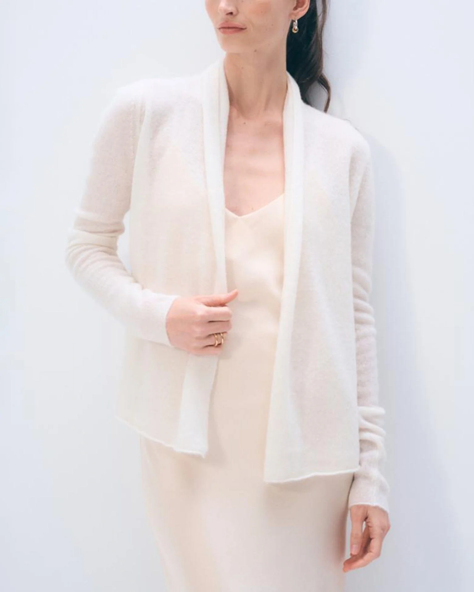 Cashmere Mini Trapeze in Soft White