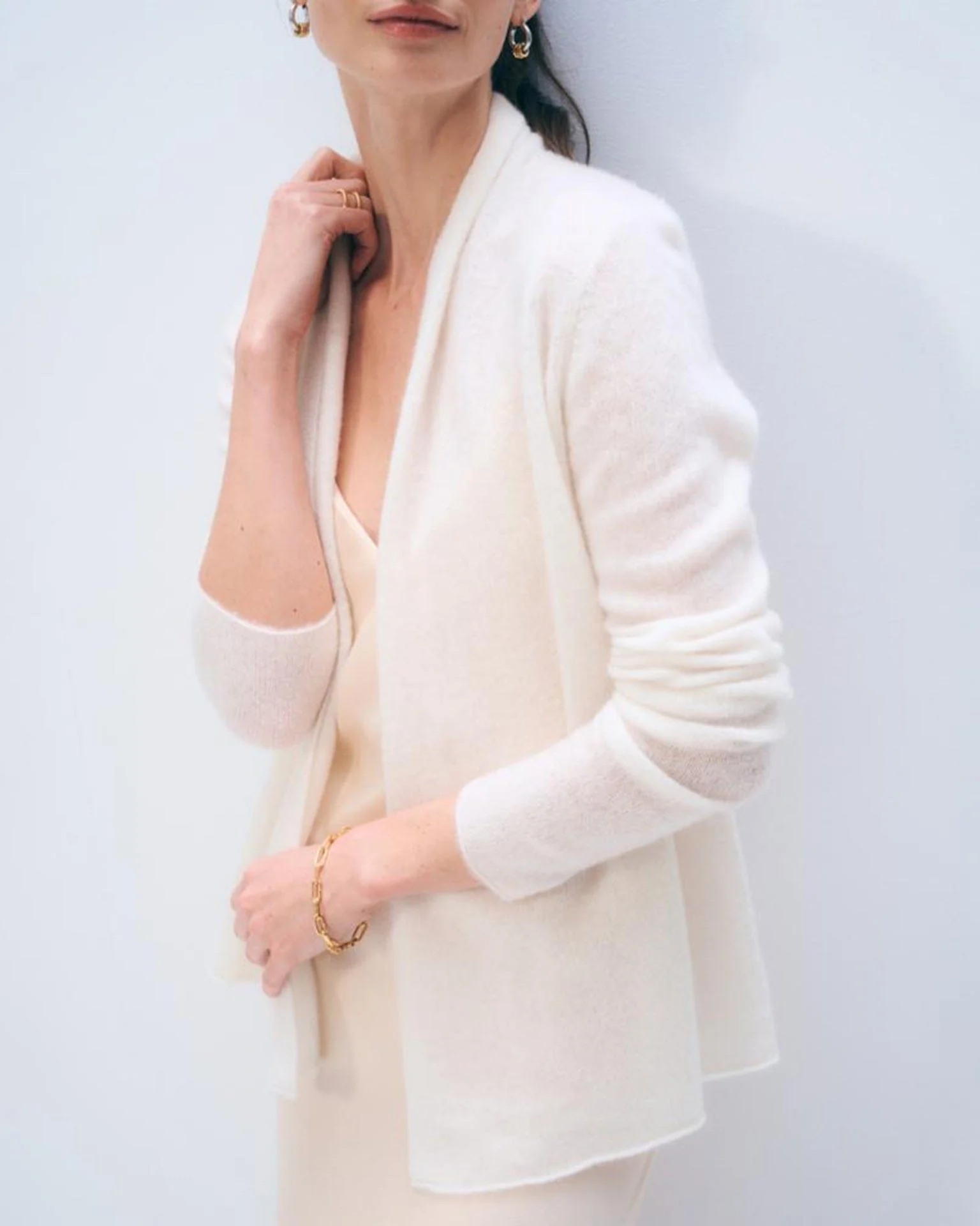 Cashmere Mini Trapeze in Soft White - Image 2