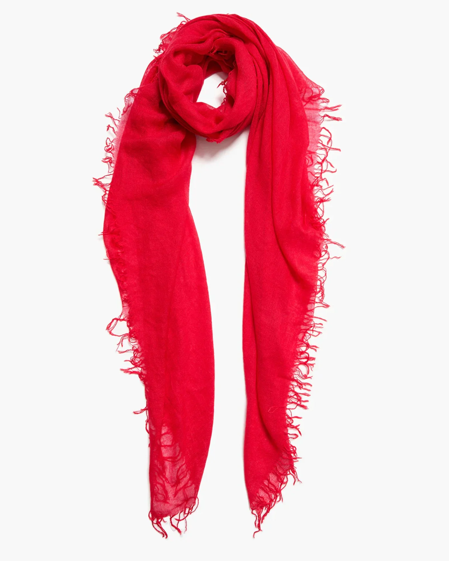 Cashmere & Silk Scarf in Barbados Cherry