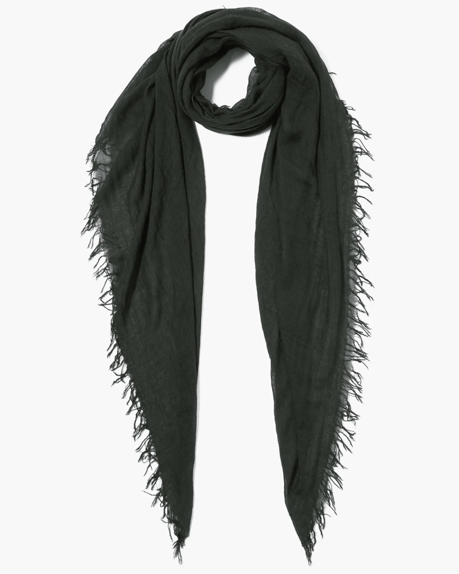 Cashmere & Silk Scarf in Kombu Green