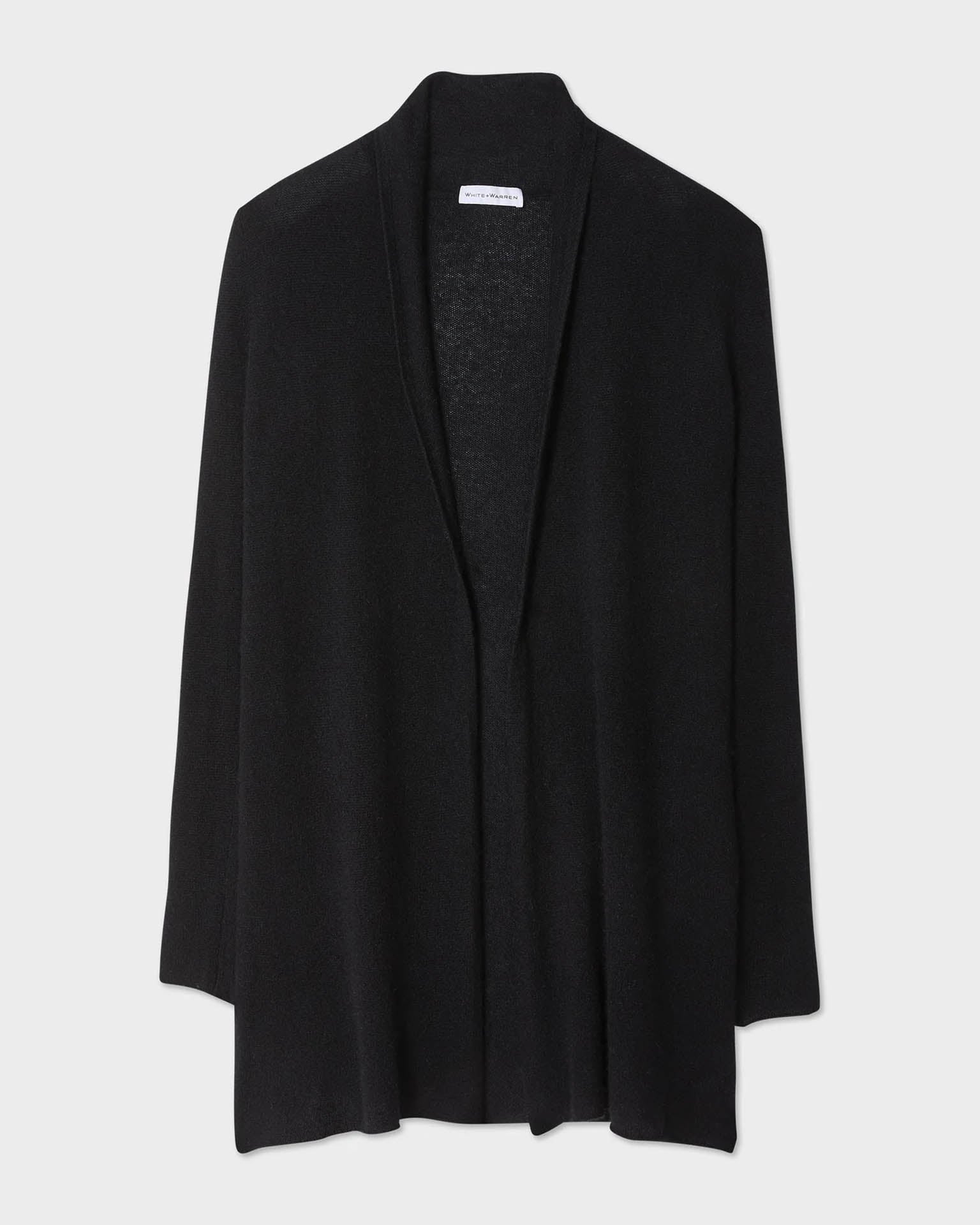 Cashmere Trapeze Cardigan in Black - Image 4