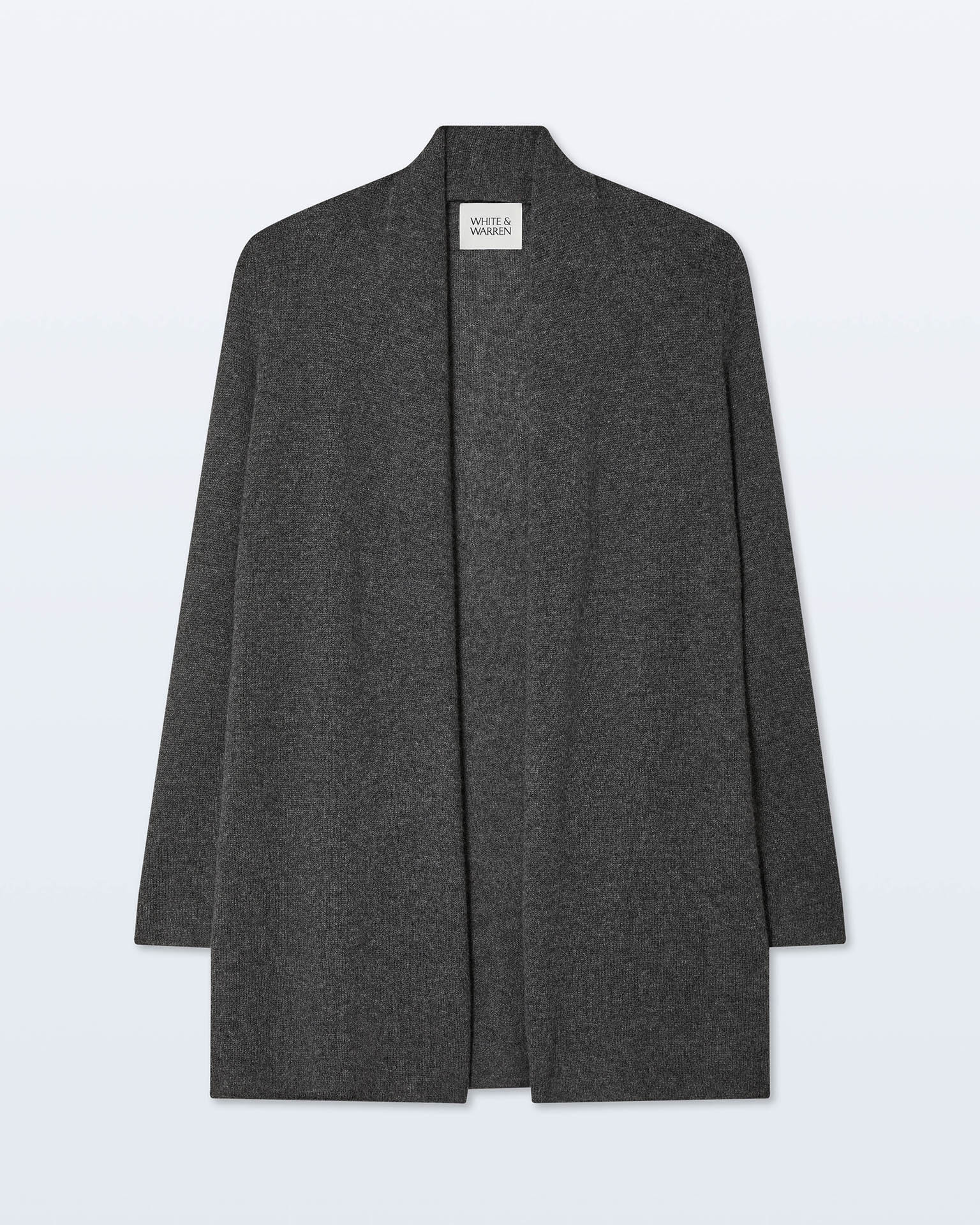 Cashmere Trapeze Cardigan in Dark Slate Heather - Image 4