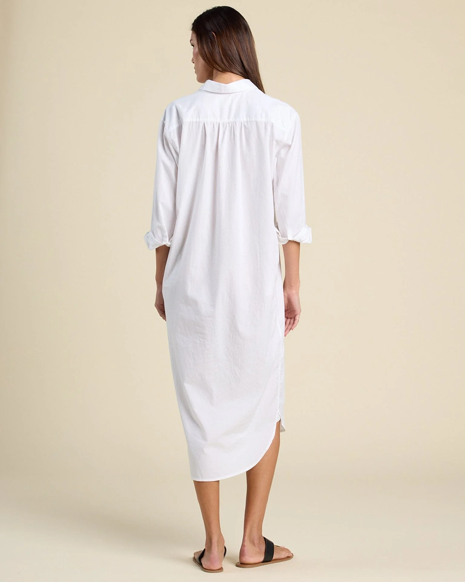 Catalina Shirtdress in White - Image 4