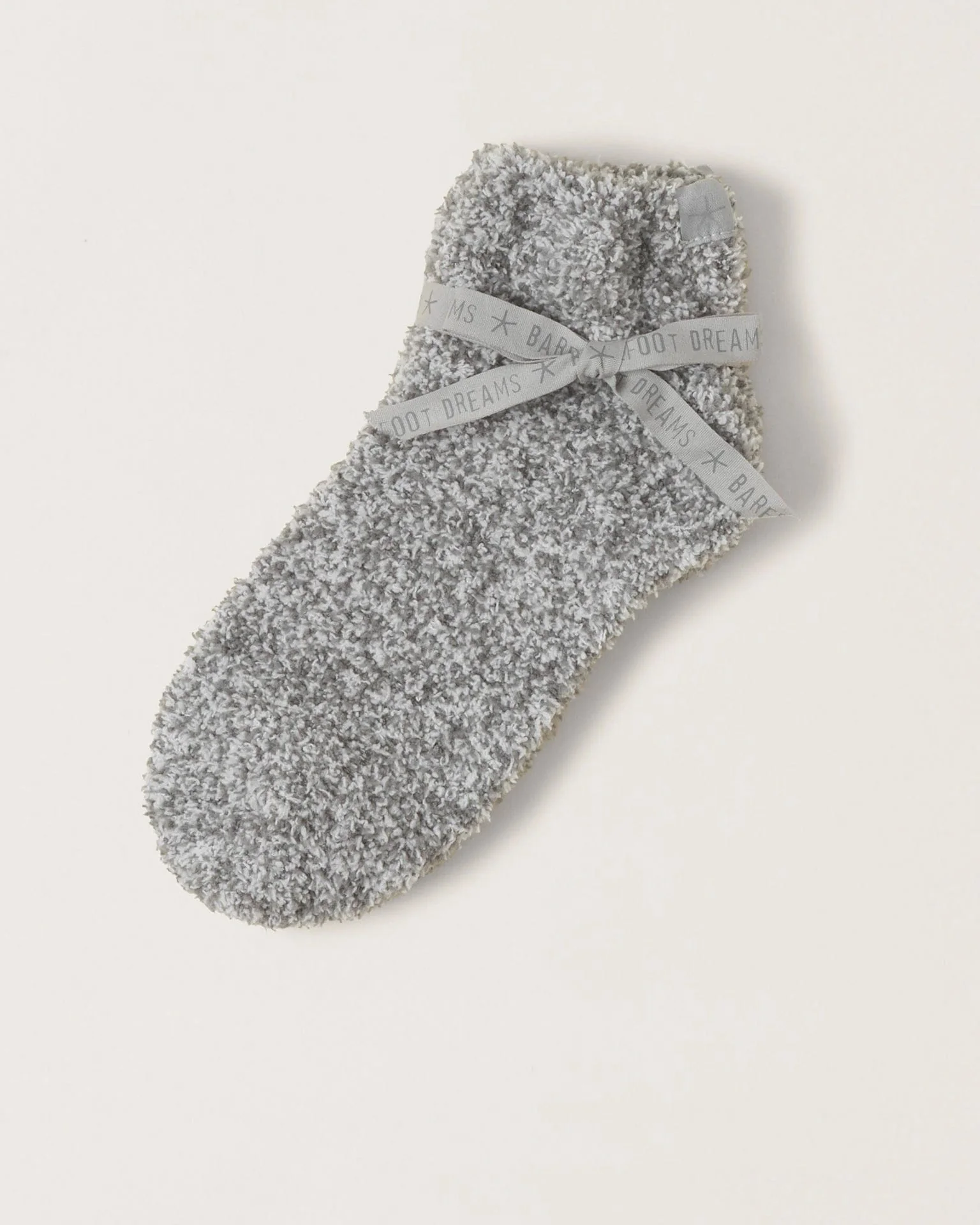 CC Heathered Tennis Socks in Moonbeam/White