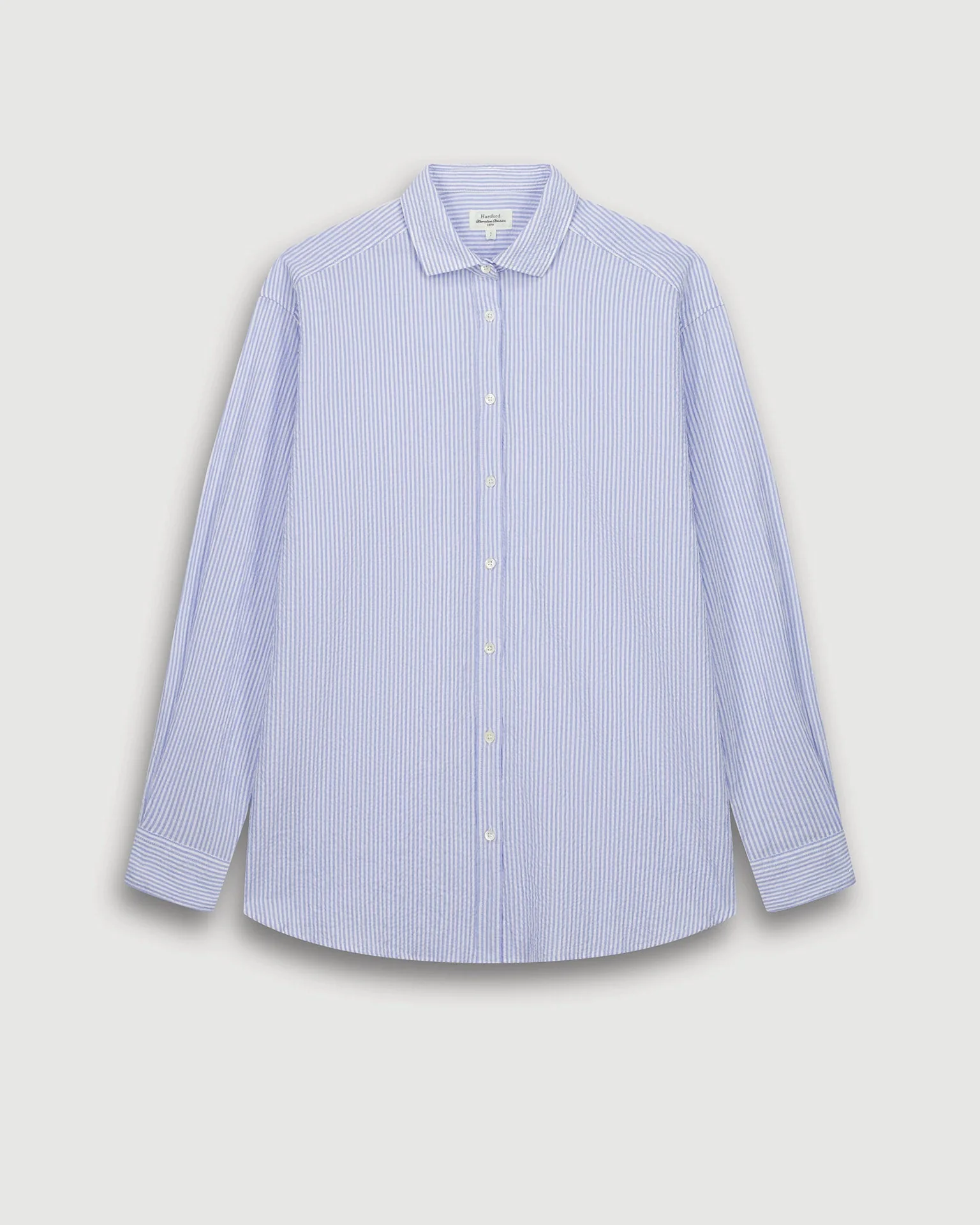 Charlot Shirt in White & Blue - Image 6