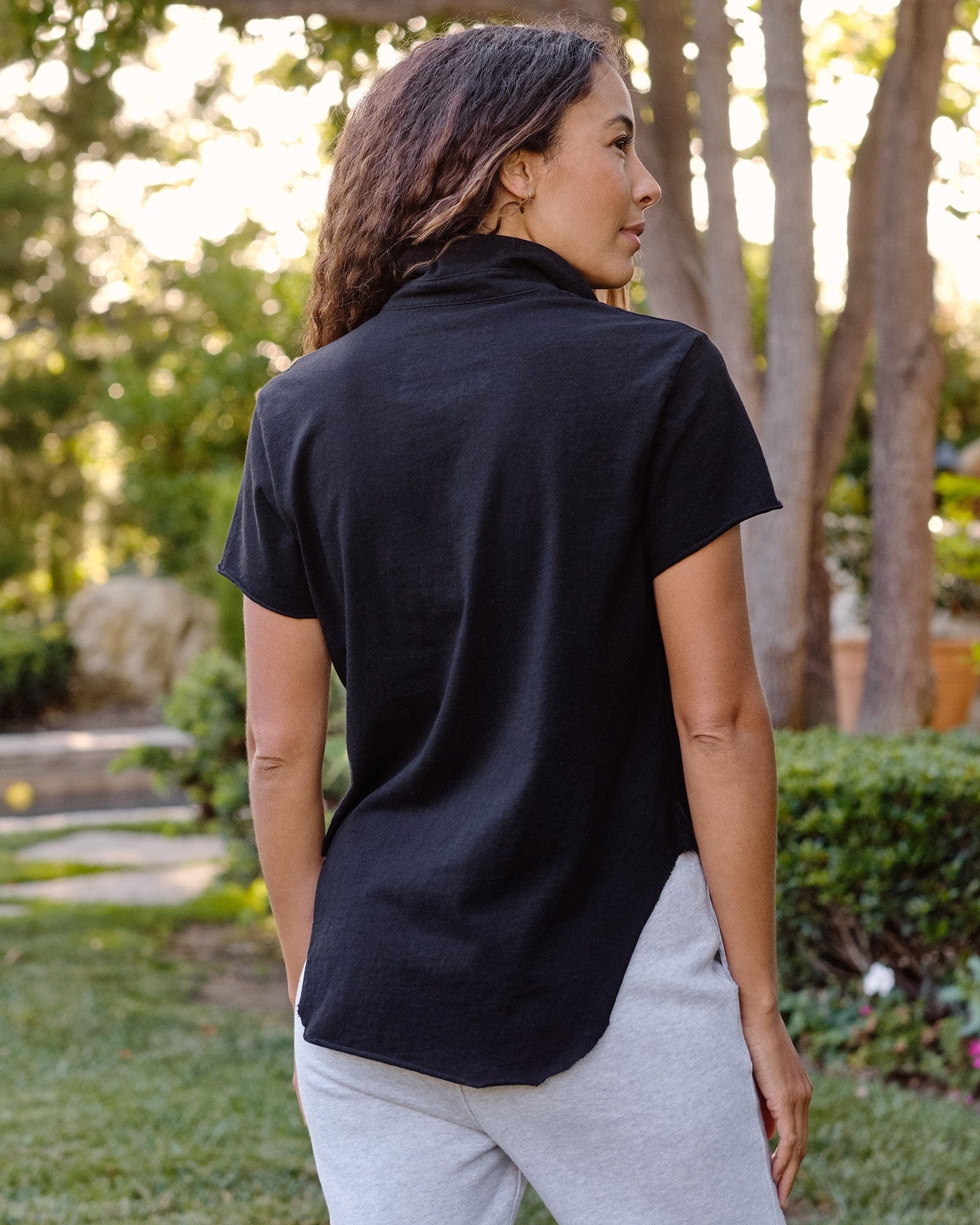 Charlotte Perfect Polo in Black - Image 4