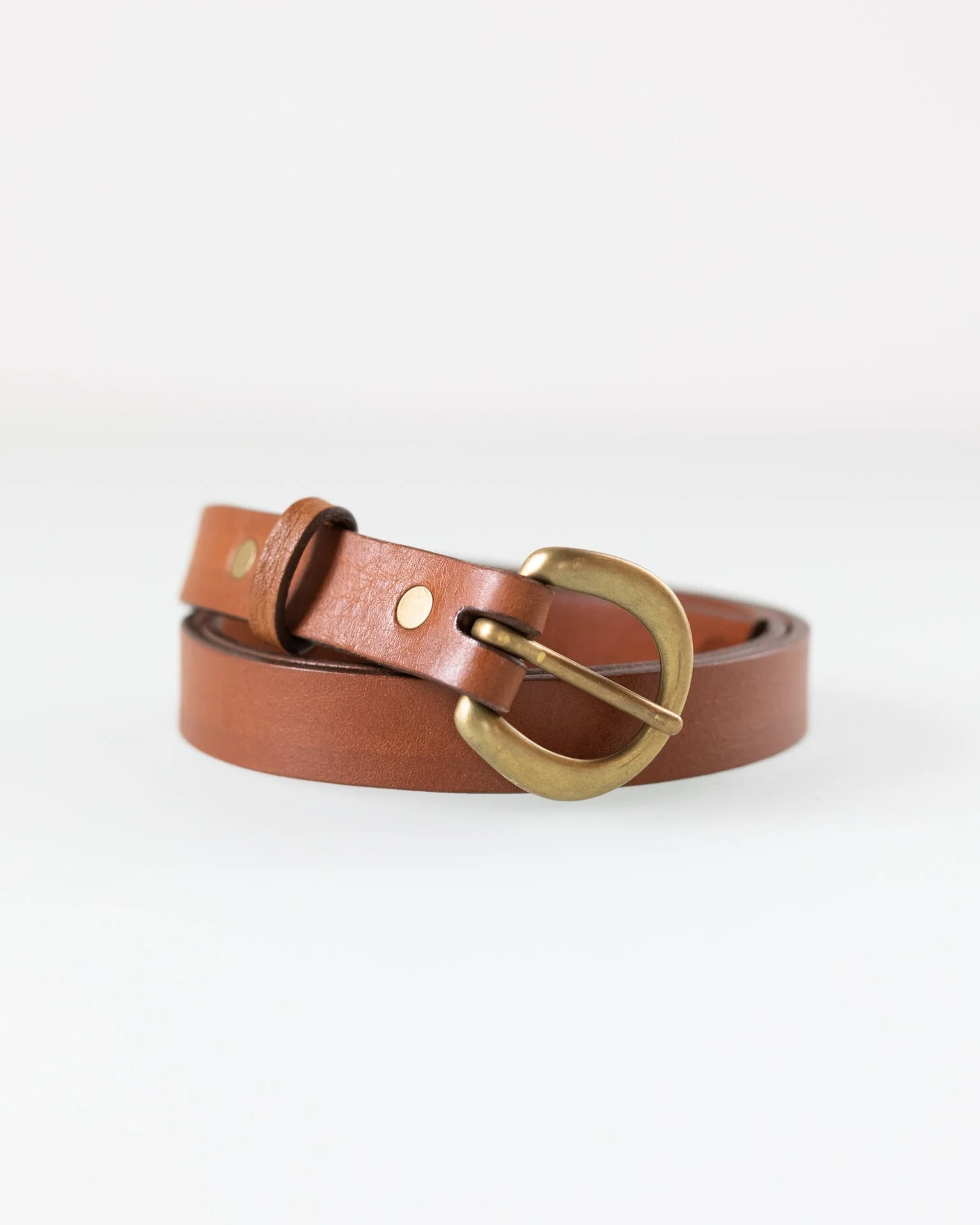 CL 3/4 inch Belt in Tobacco/Brass