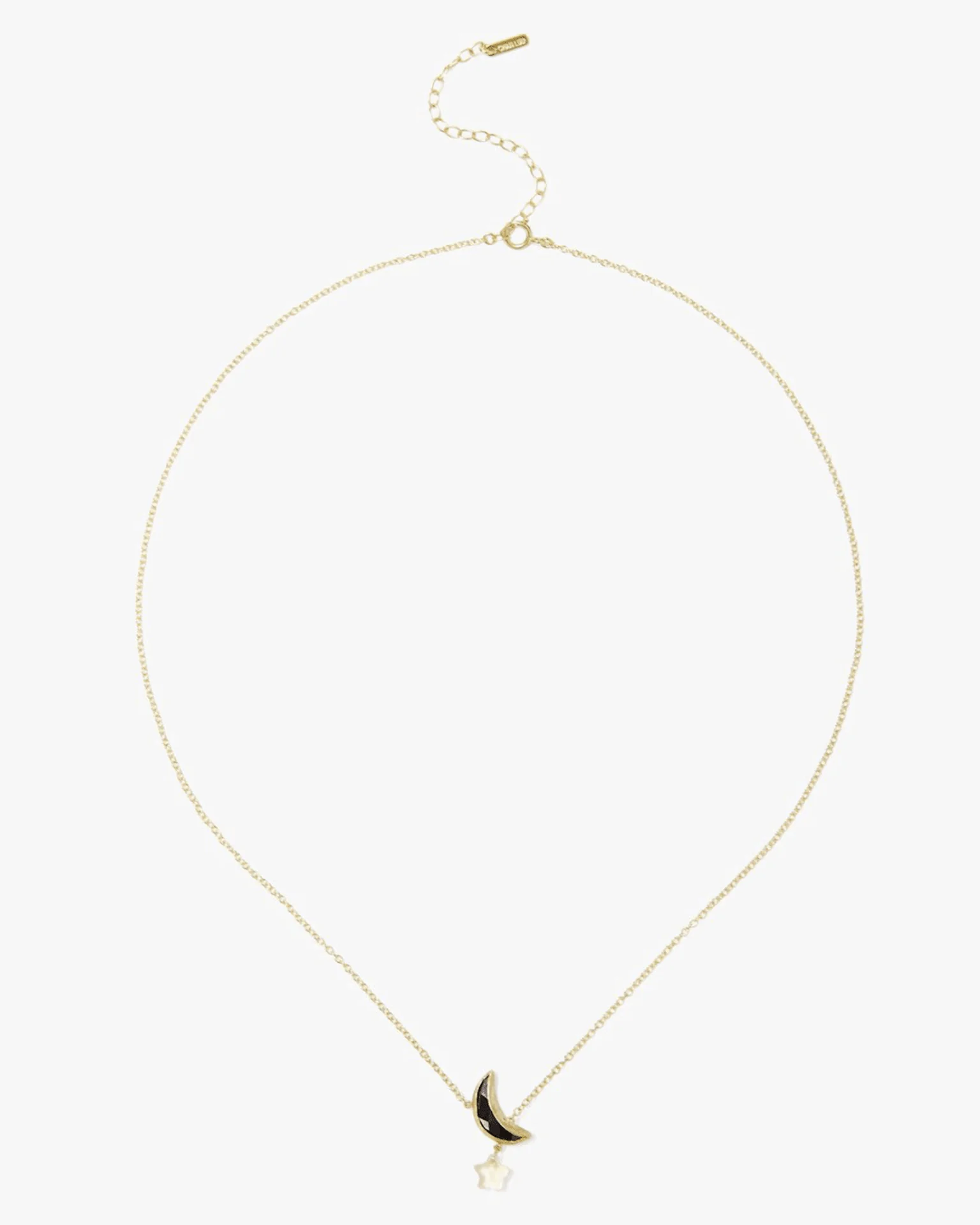 Moon & Star Necklace in Black Mix - Image 3