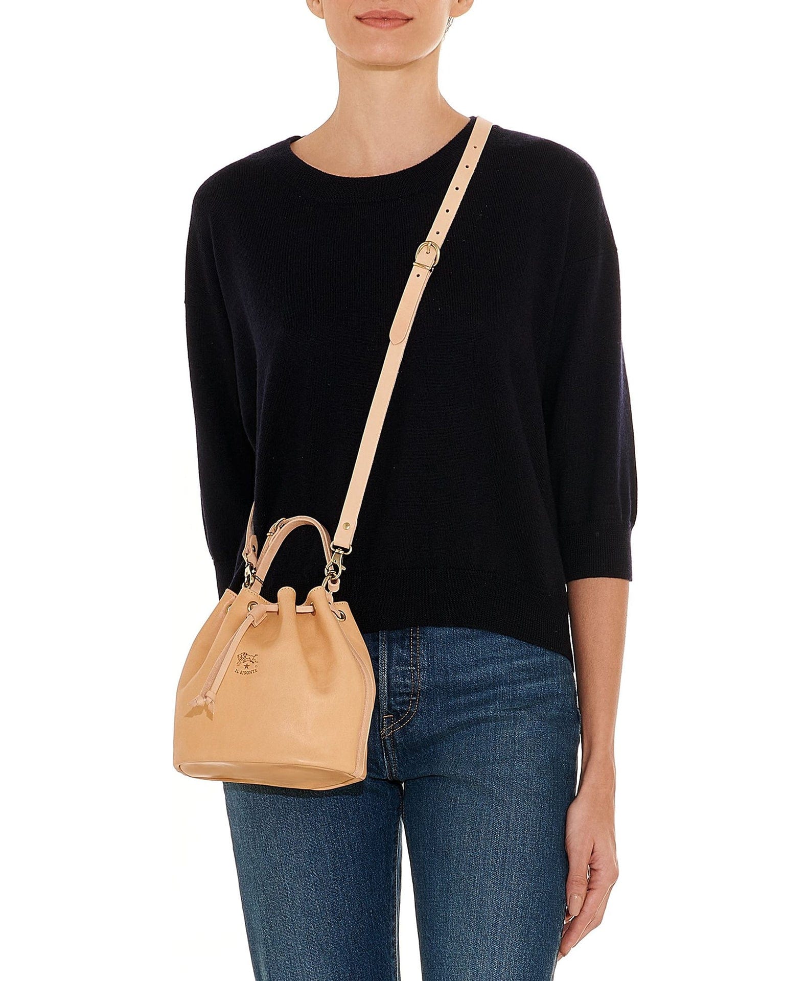 Classic Bucket in Naturale w/ Brass Hardware - Image 4