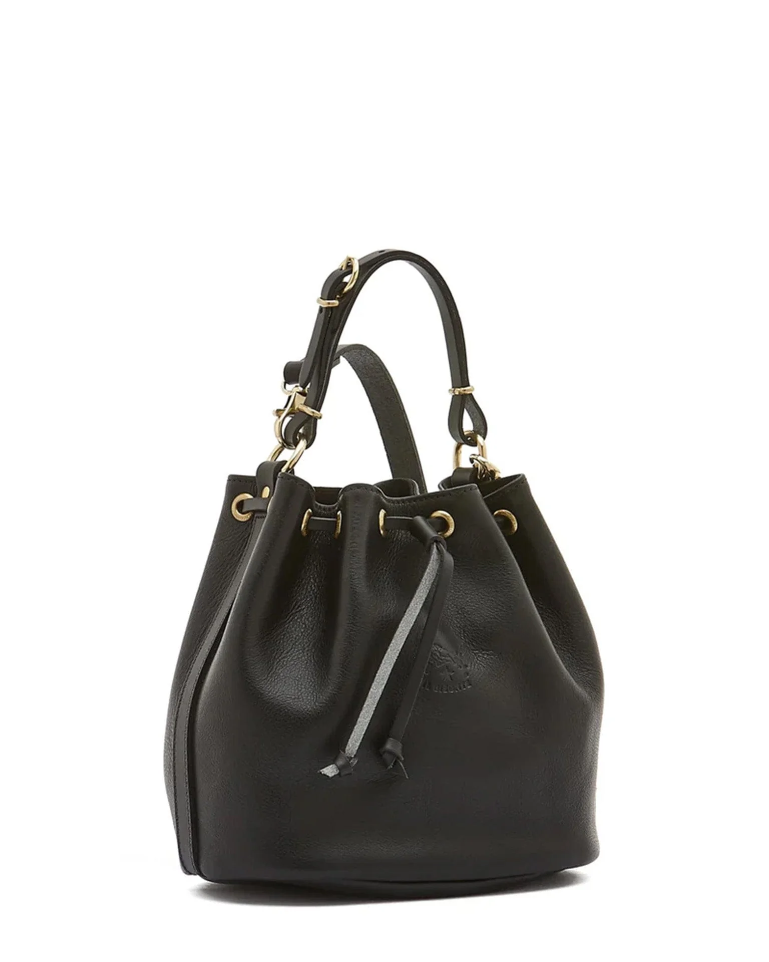 Classic Bucket in Nero w/ Brass Hardware - Image 3