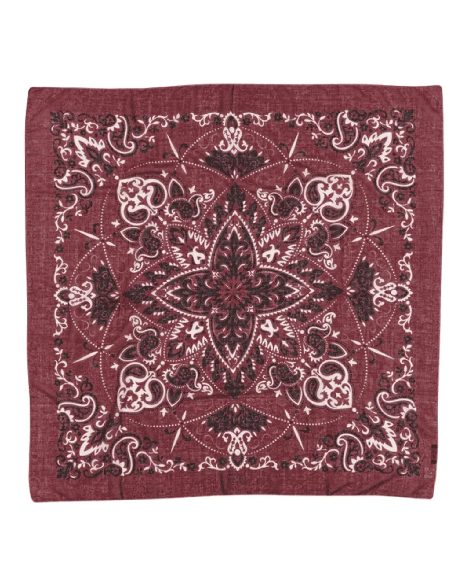 Classic Cotton Bandana in Bordeaux - Image 2