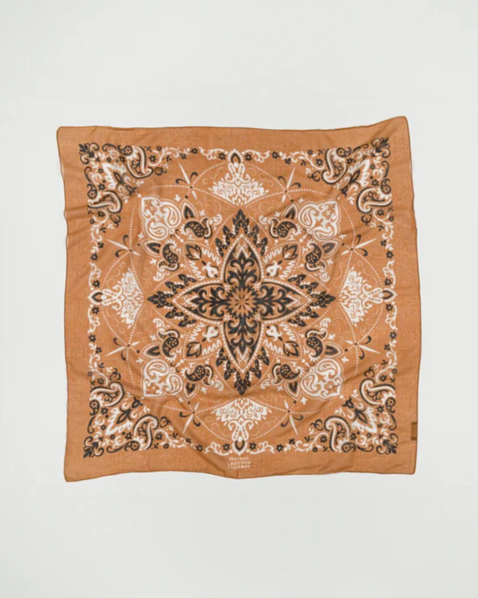 Classic Cotton Bandana in Camel - Image 2
