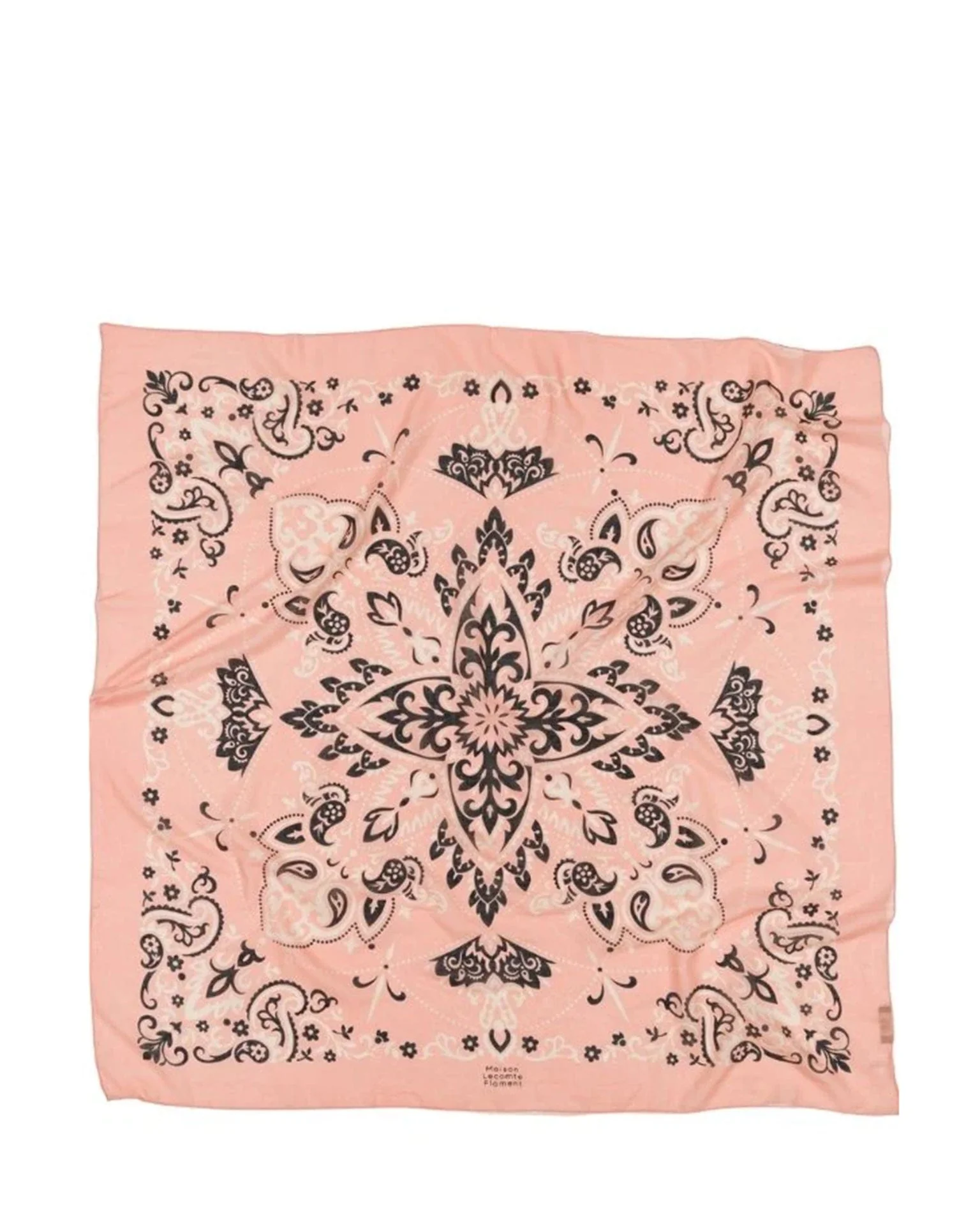 Classic Cotton Bandana in Coral Pink - Image 2
