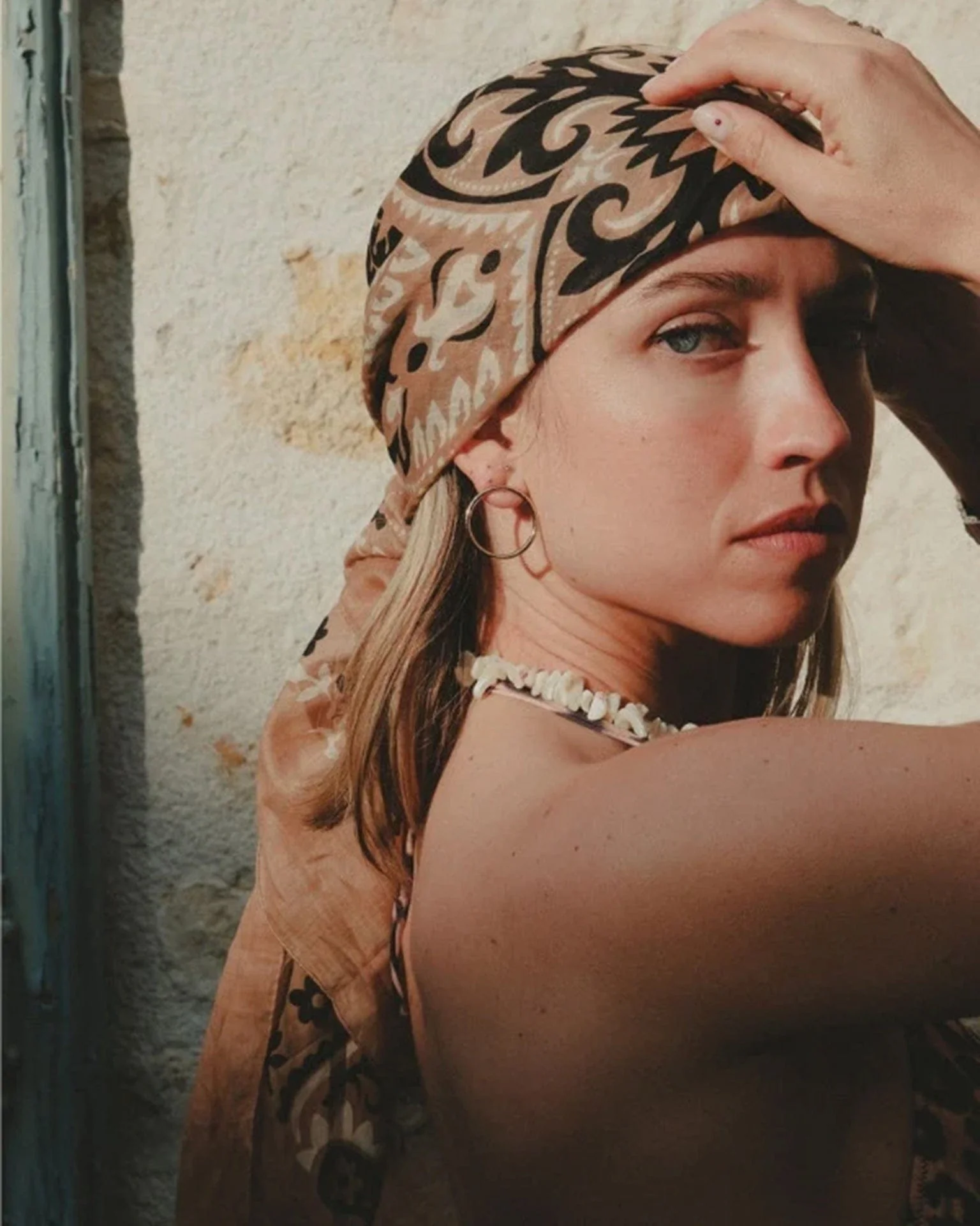 Classic Cotton Bandana in Natural - Image 3