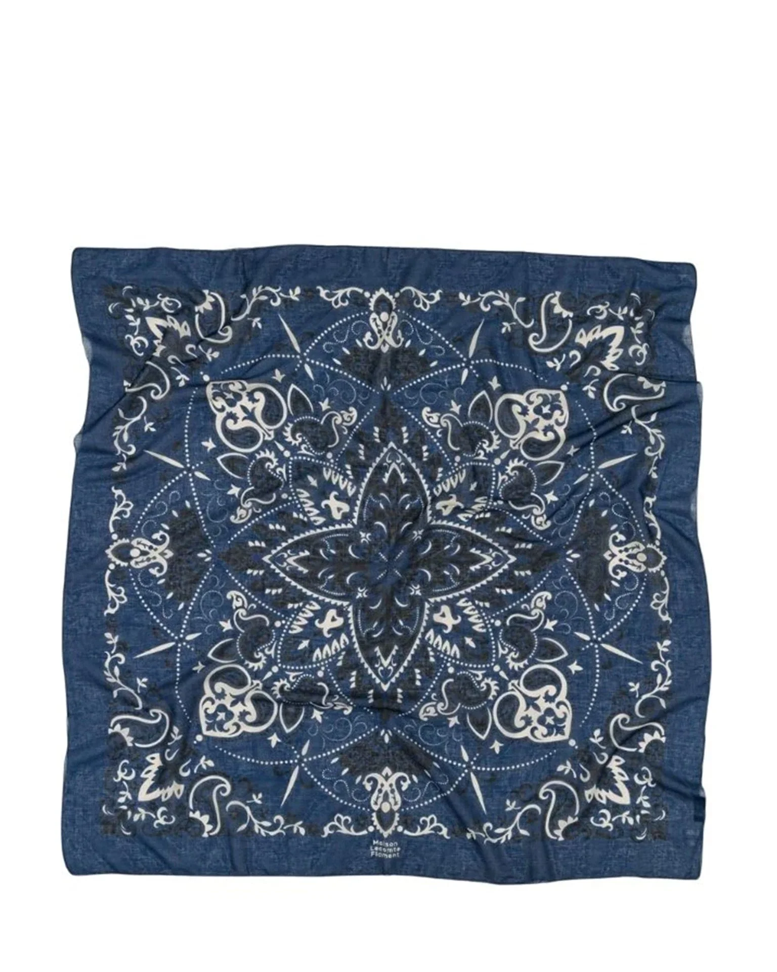 Classic Cotton Bandana in Navy - Image 2