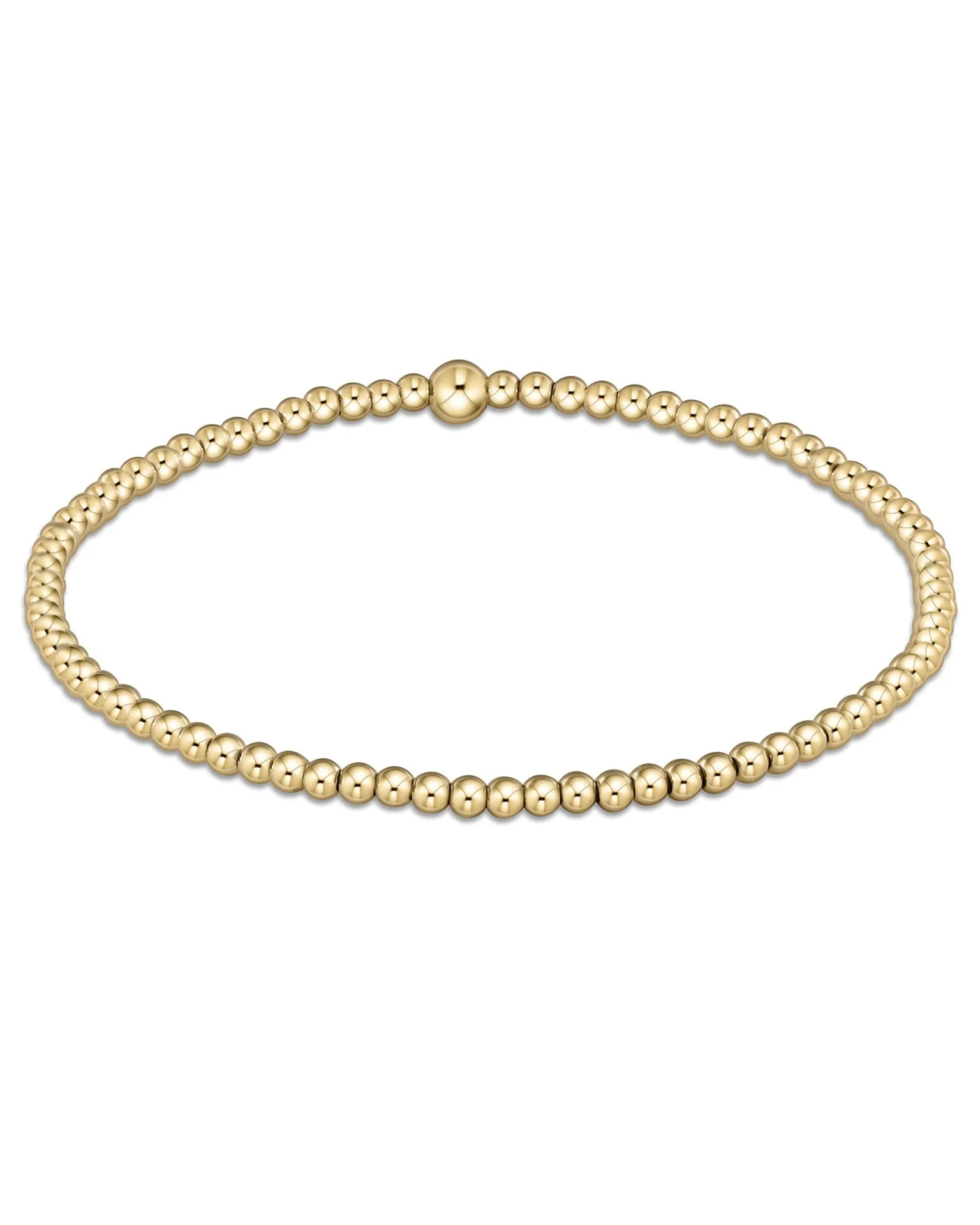 Classic Gold 2.5mm Bead Bracelet
