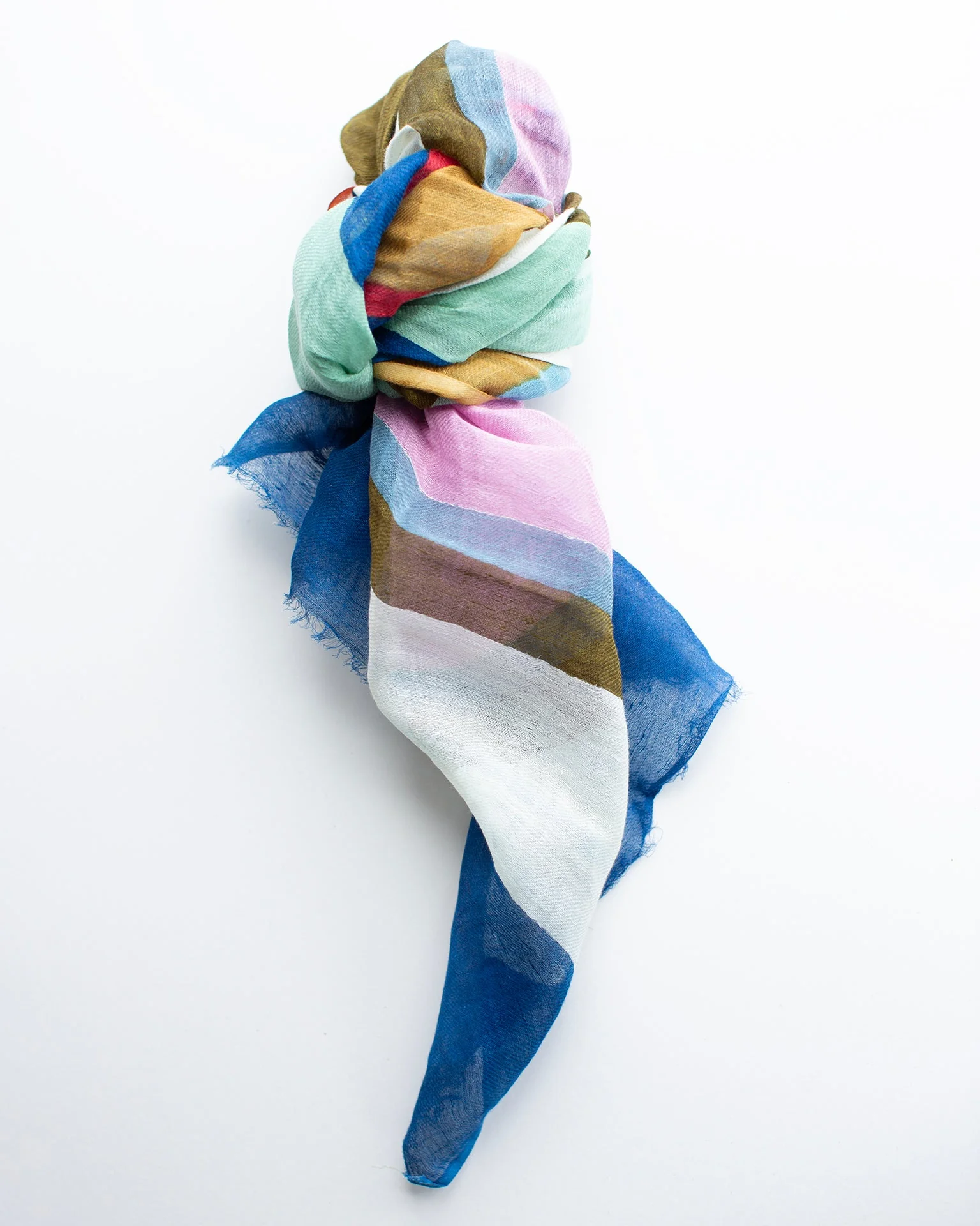 Classic Stripe Scarf in Olive