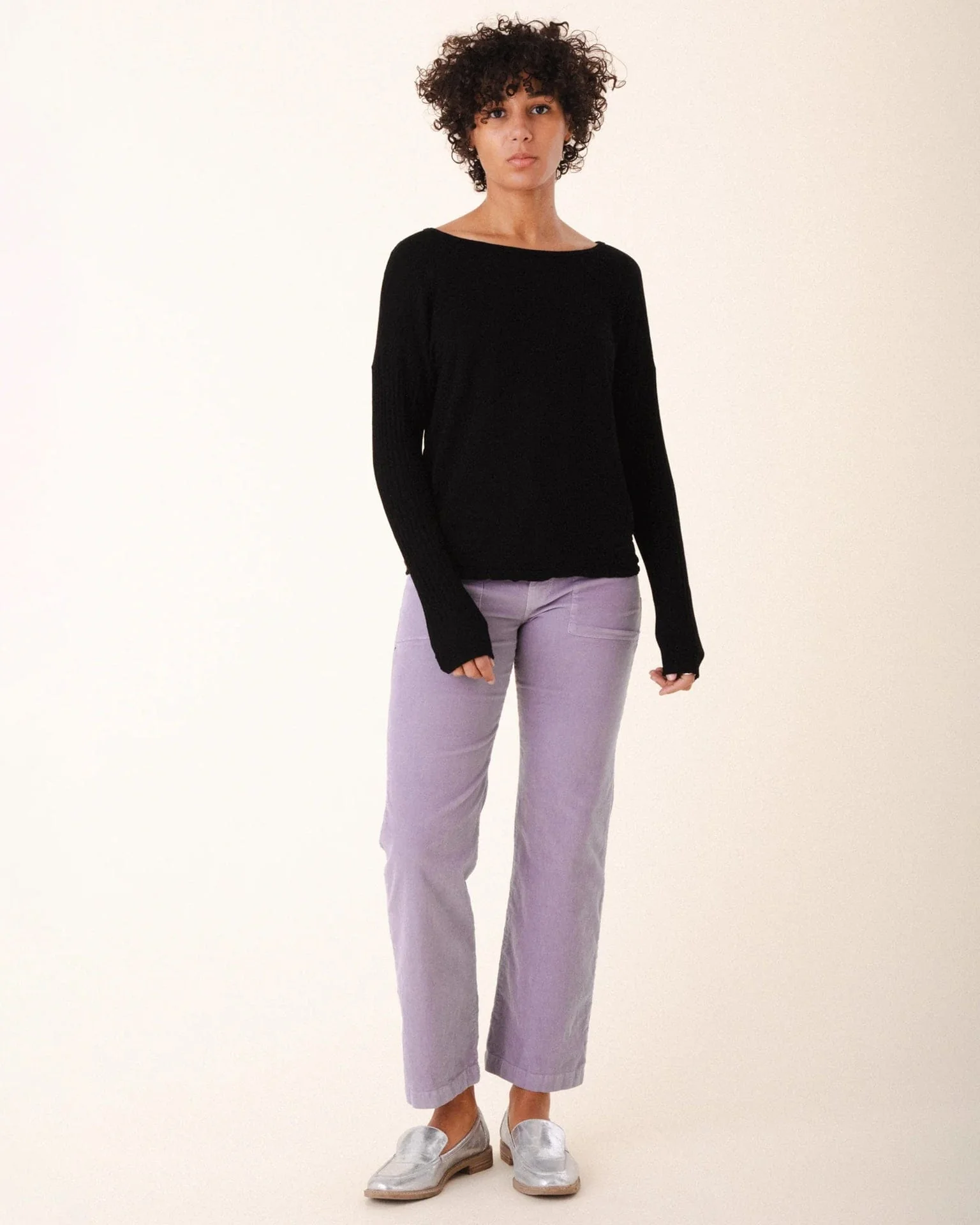 Corduroy Carpenter Pant in Silver Mist - Image 2