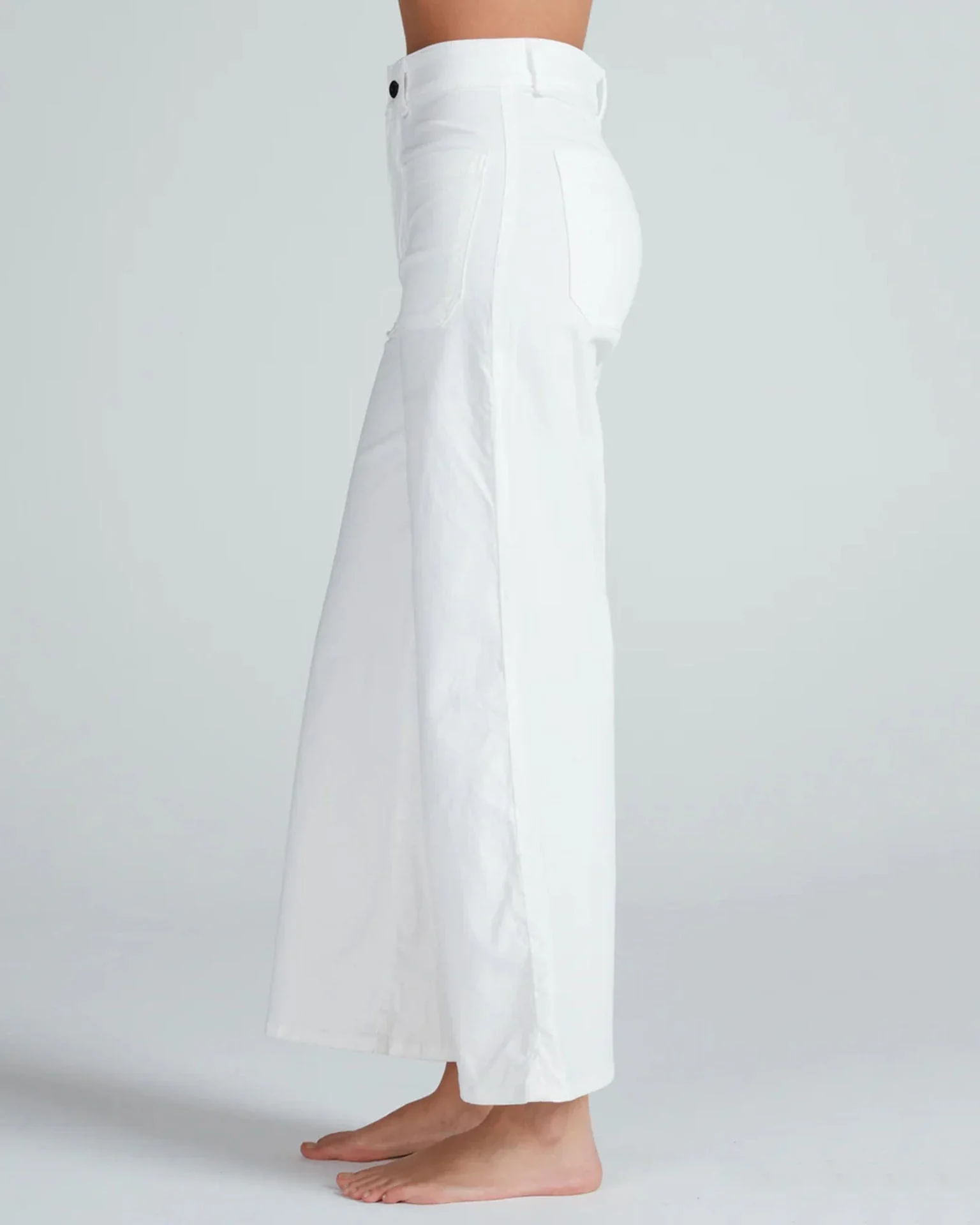 Cropped Sailor Twill in Ivory - Image 3