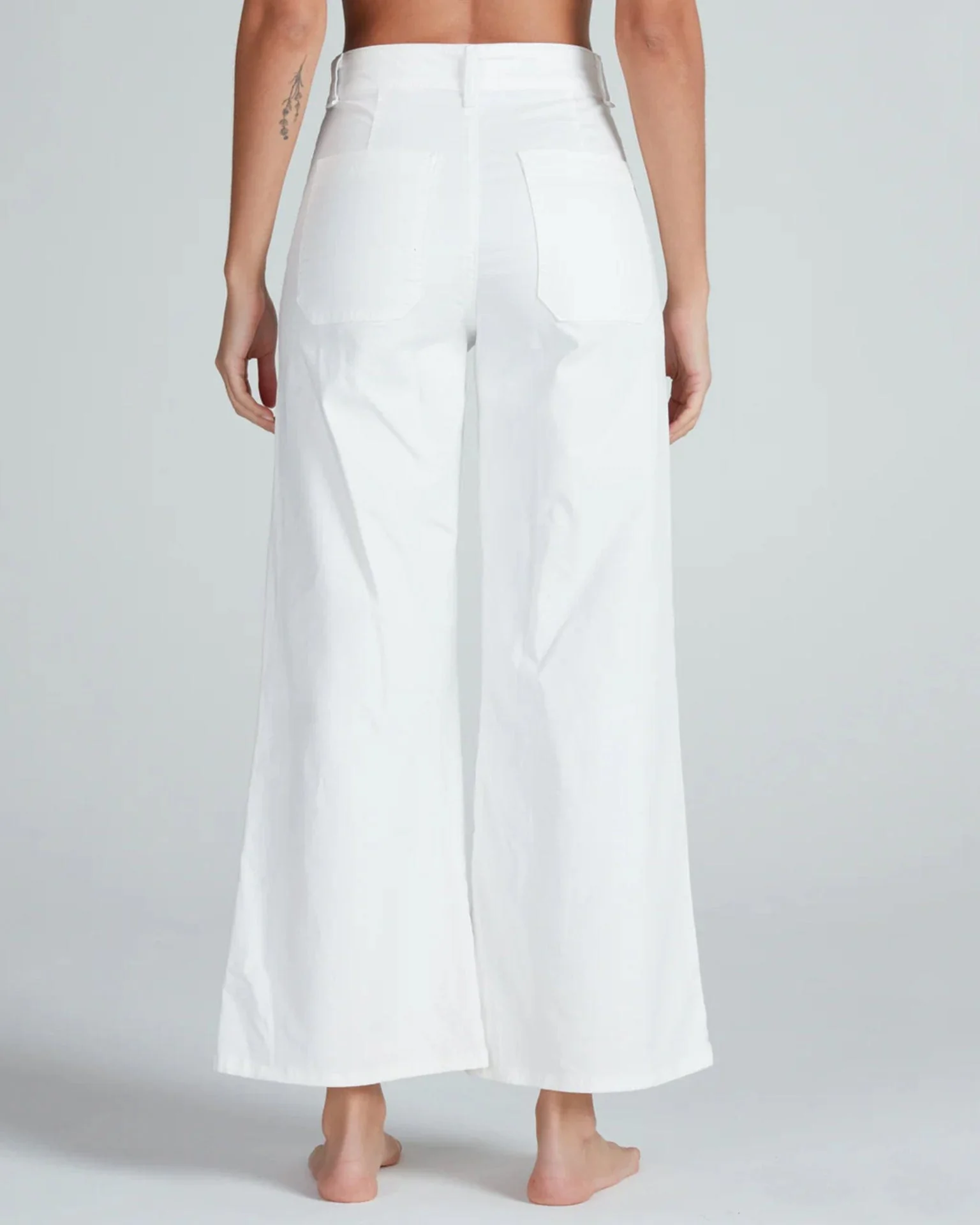 Cropped Sailor Twill in Ivory - Image 4