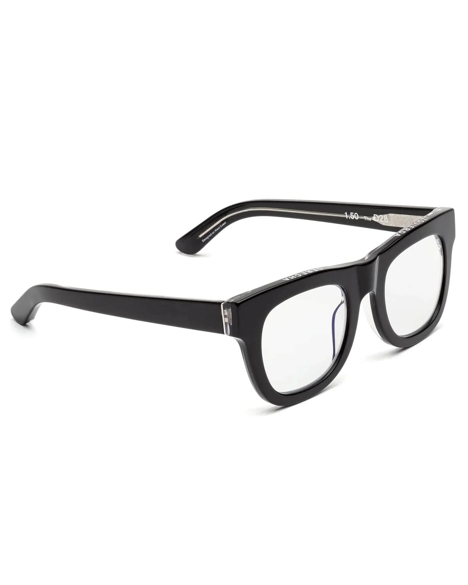 D28 Reading Glasses in Gloss Black & Vodka - Image 4
