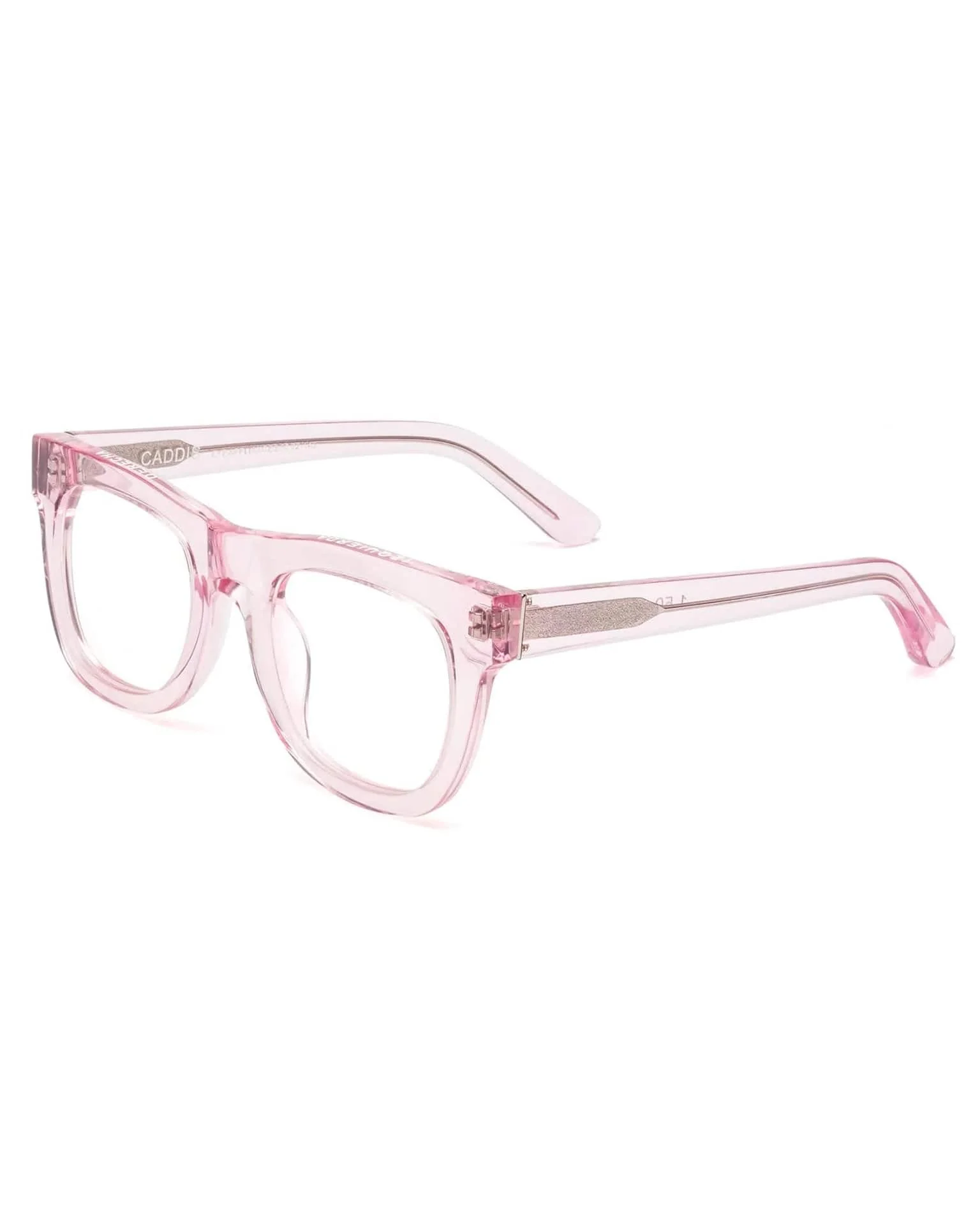 D28 Reading Glasses in Polished Clear Pink - Image 4