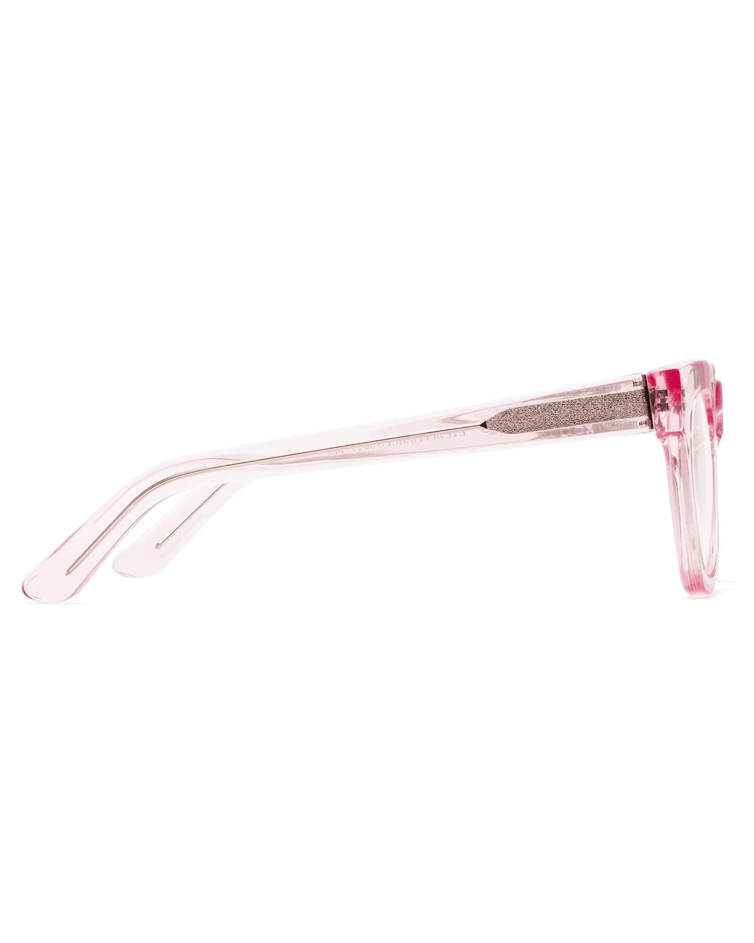 D28 Reading Glasses in Polished Clear Pink - Image 6