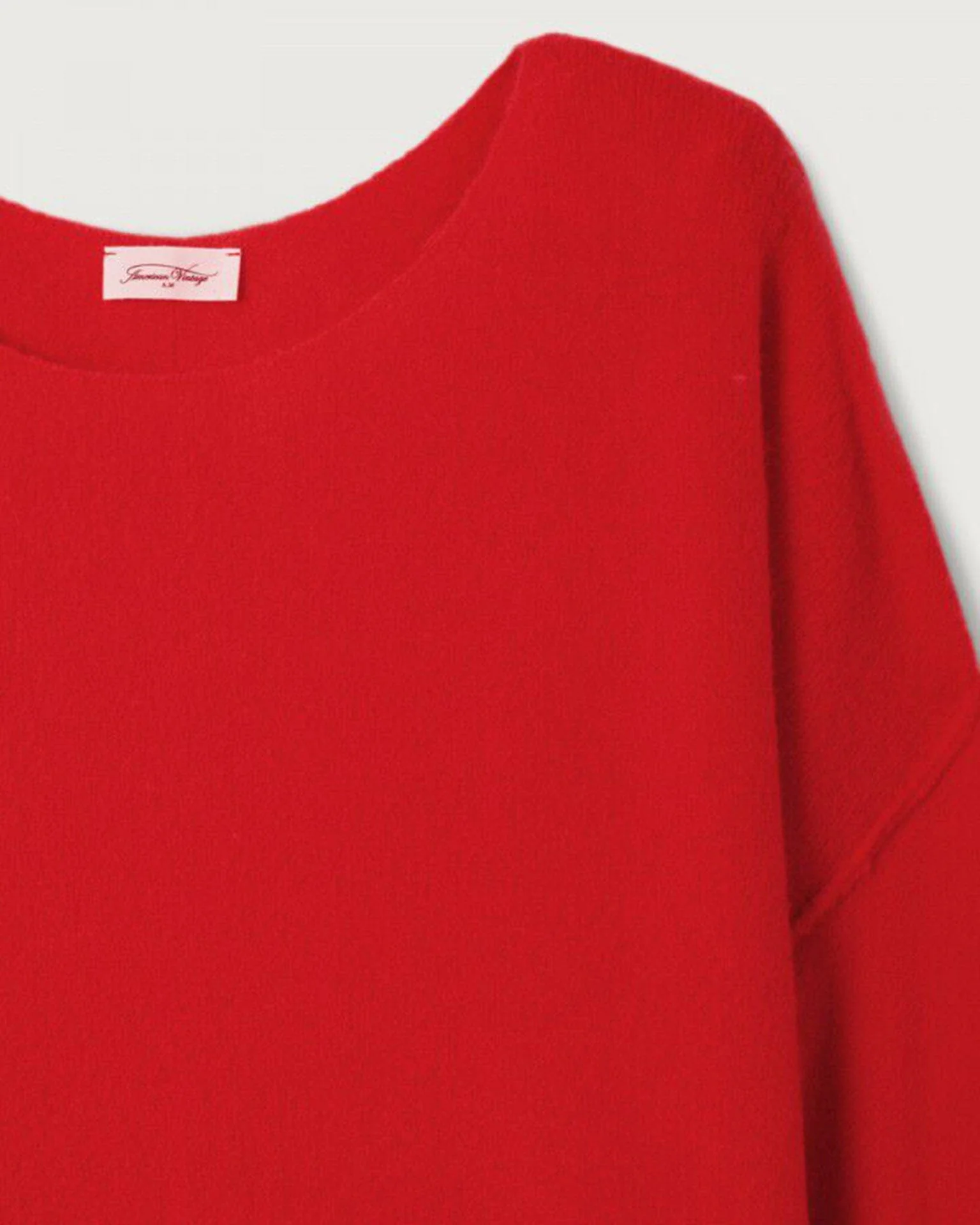 Damsville Boatneck Sweater in Fraise - Image 4