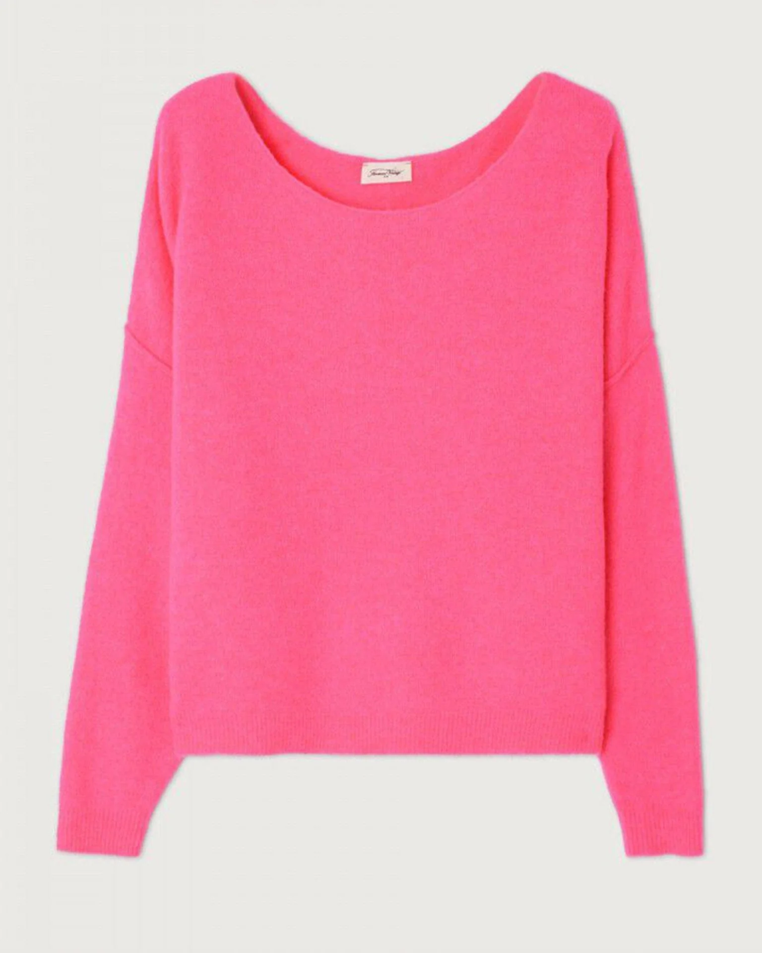 Damsville Boatneck Sweater in Rose Fluo - Image 4