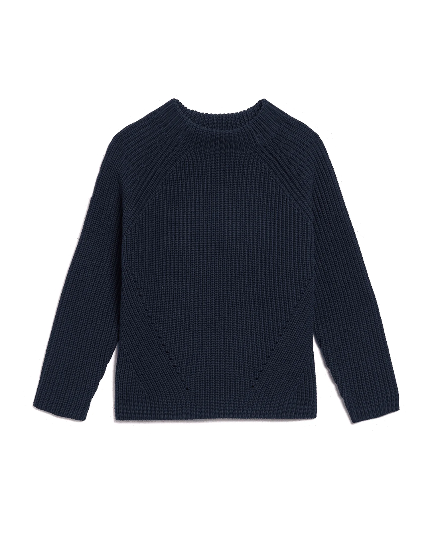 Daphne Solid Cotton Sweater in Navy - Image 2