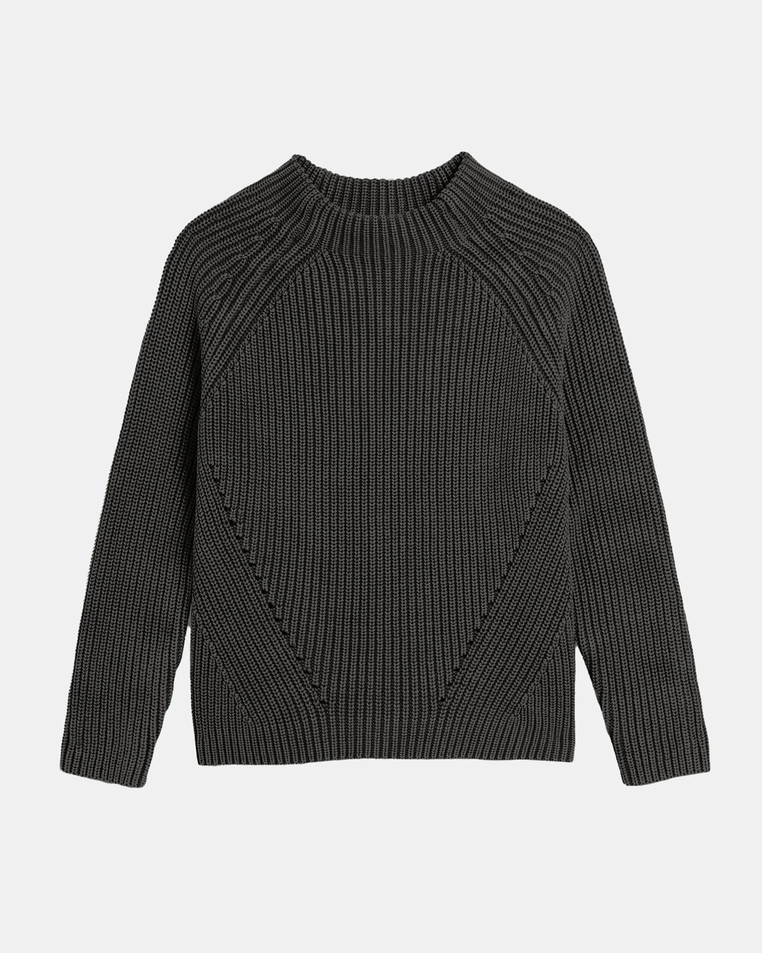 Daphne Washed Cotton Sweater in Black - Image 3