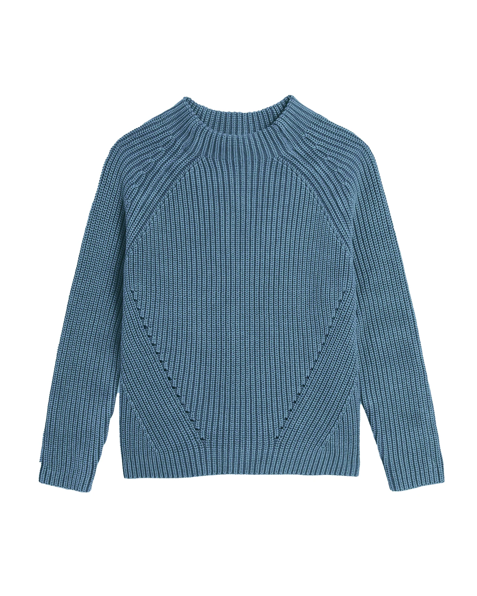 Daphne Washed Cotton Sweater in Denim - Image 2