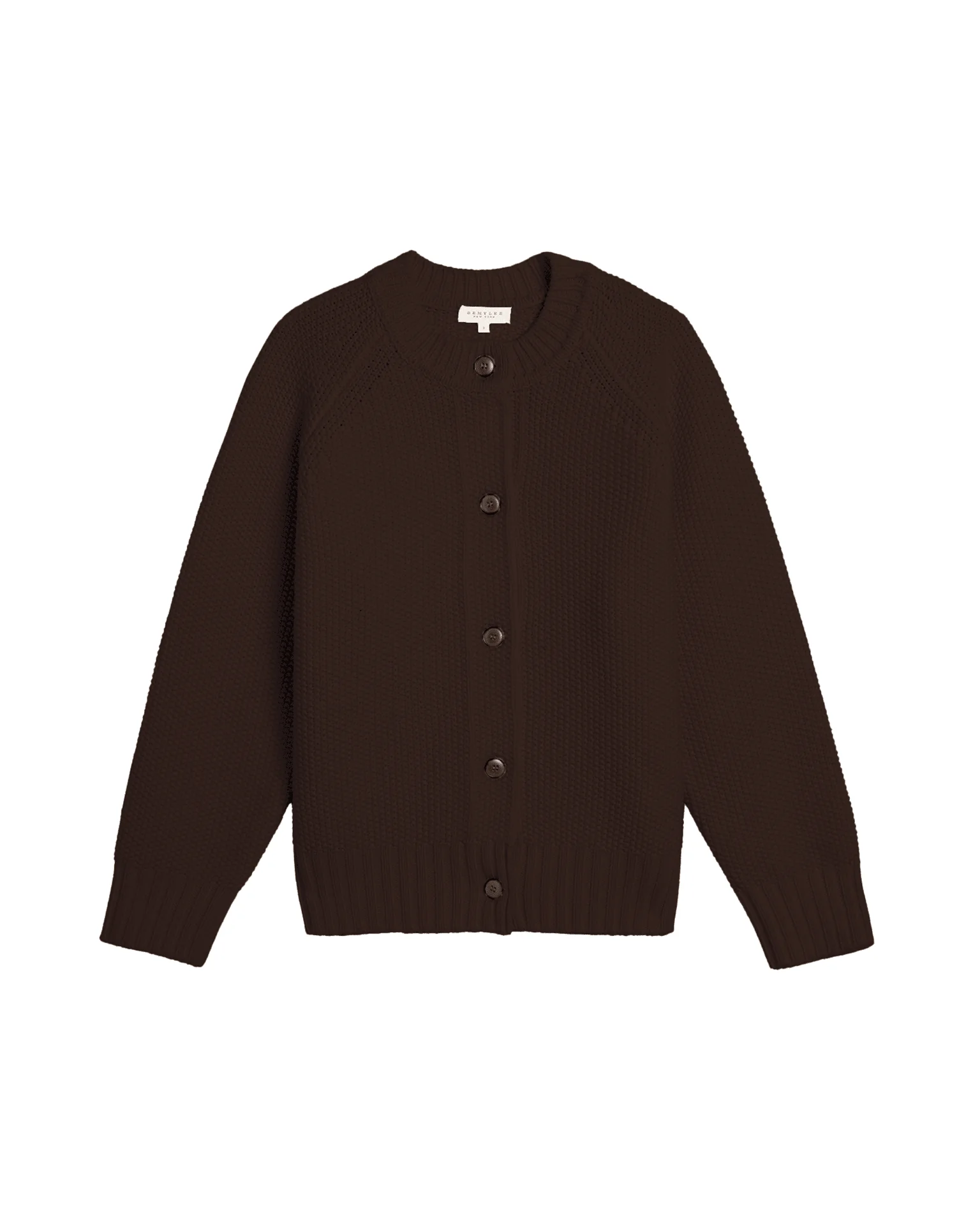 Davi Merino Wool Cardigan in Espresso - Image 2
