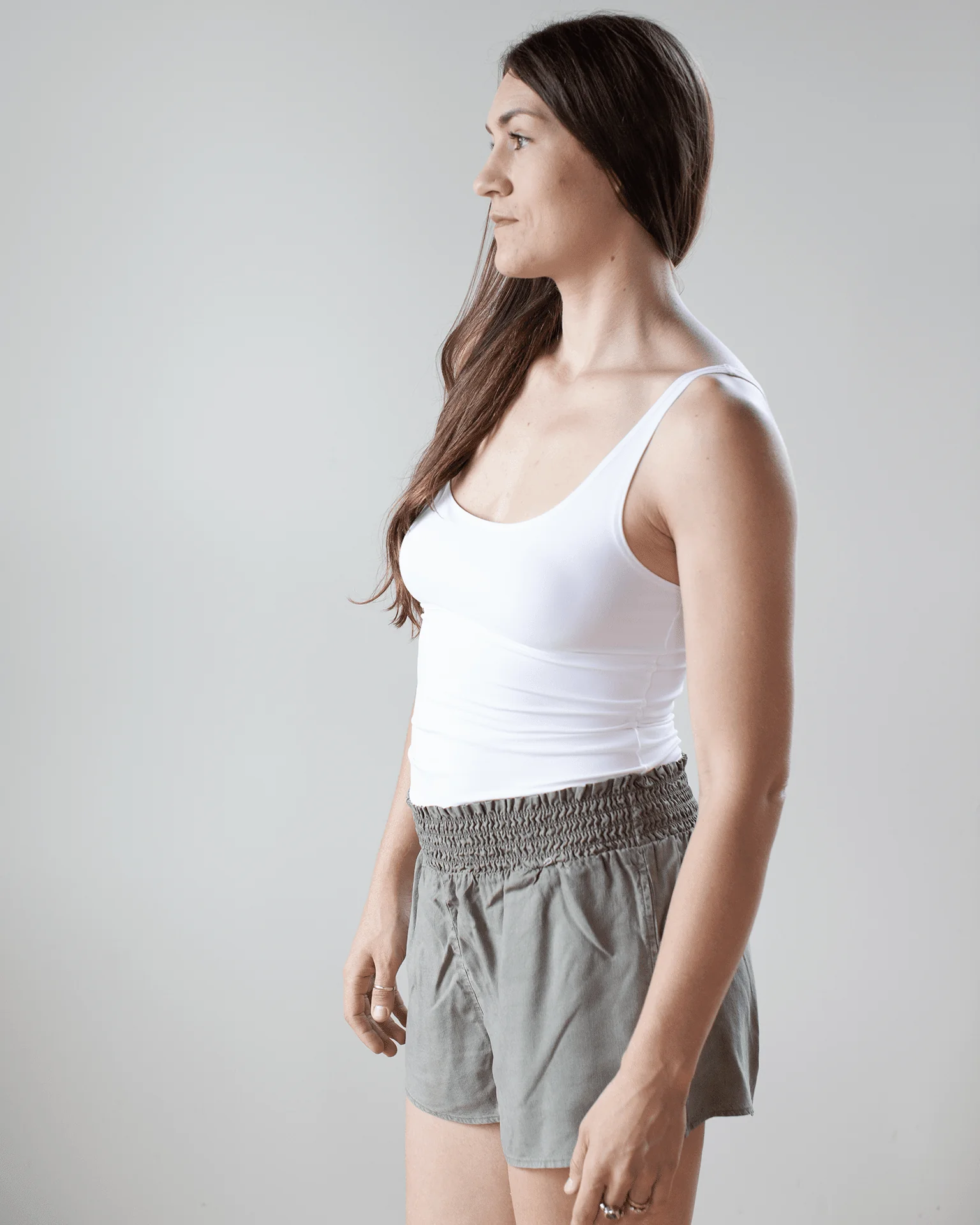 Del Skinny Tank in White - Image 2