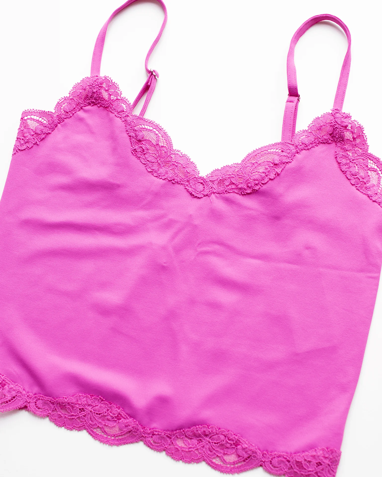 Del w/ Lace Cropped Cami in French Rose - Image 2