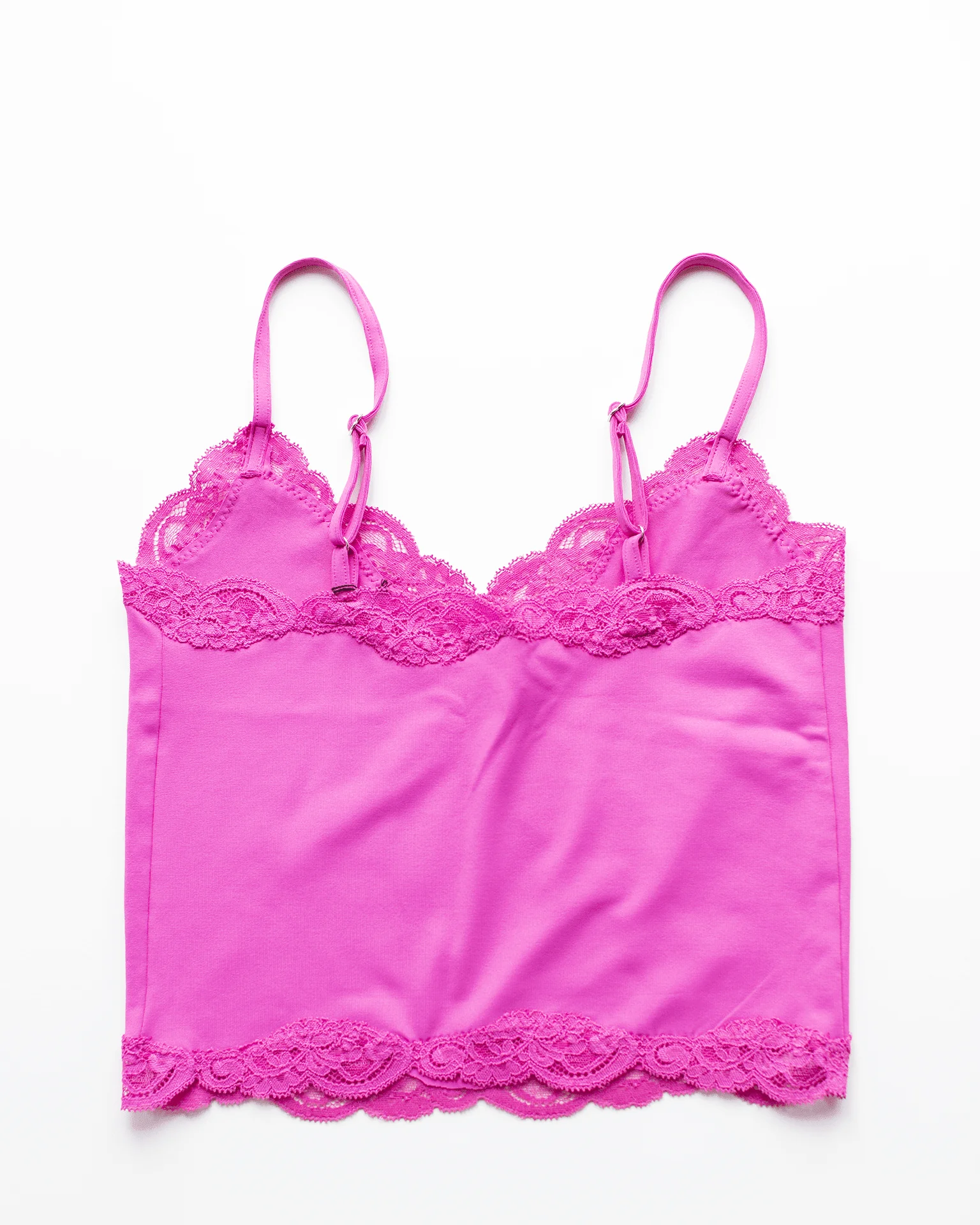 Del w/ Lace Cropped Cami in French Rose - Image 3