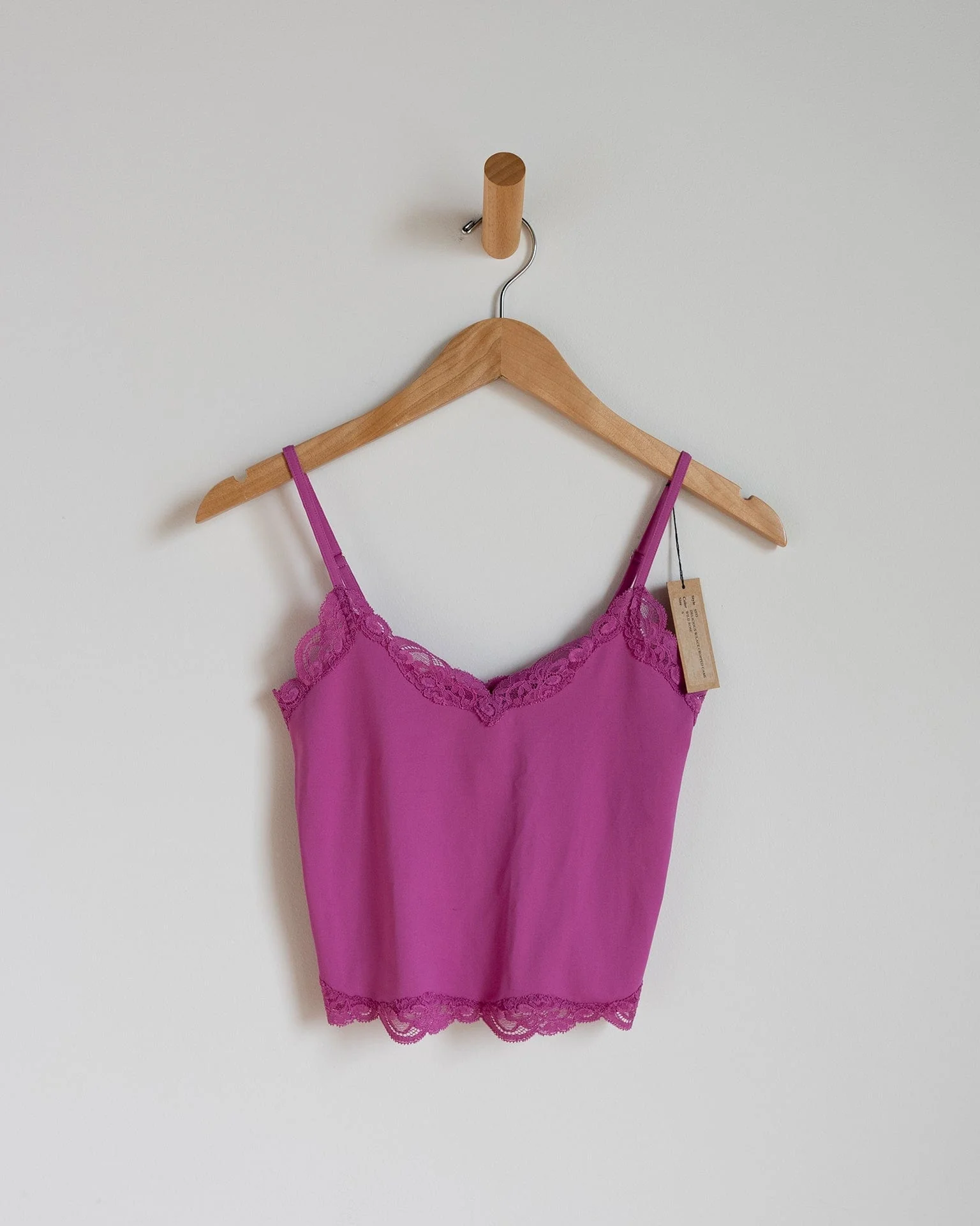 Del w/ Lace Cropped Cami in Wild Rose