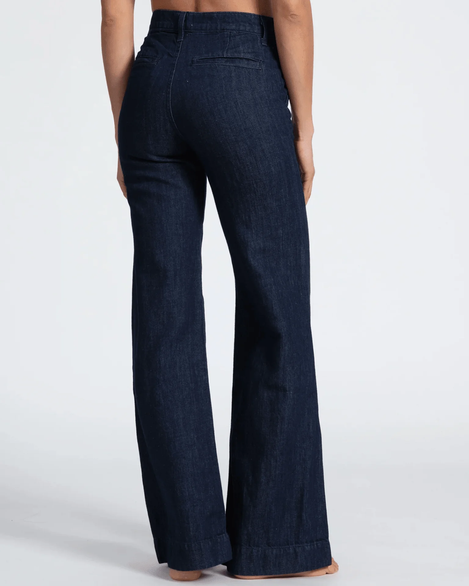 Denim Trouser in Indigo Linen - Image 3