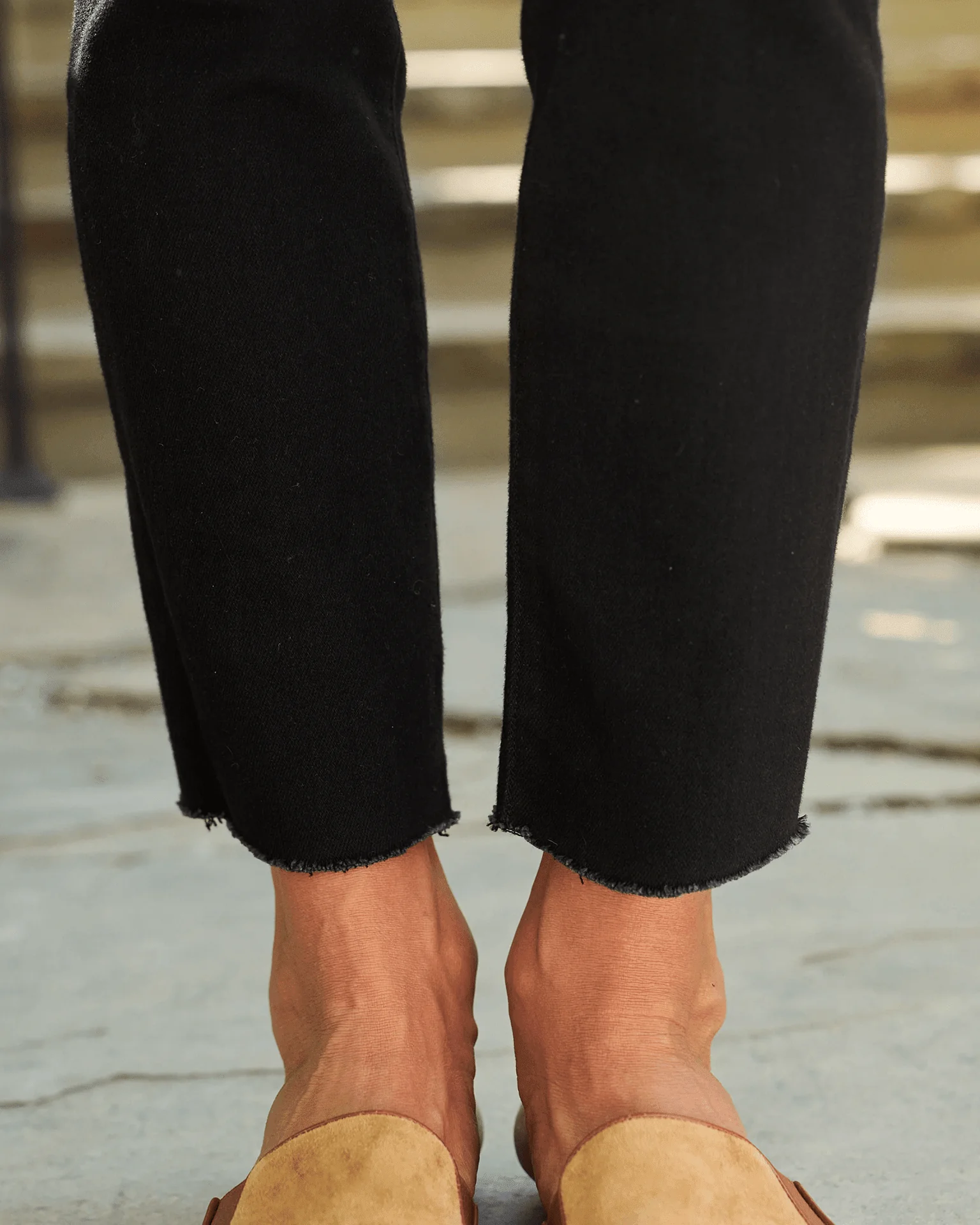 Derry Illusion Pull On Pants in Black Denim - Image 3