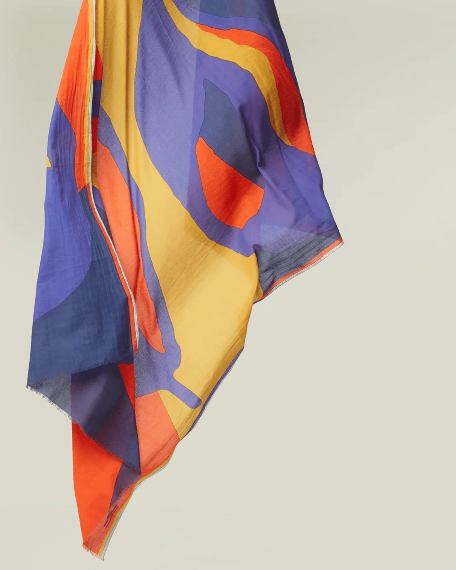 Bold Geo Scarf in Pansy Blue - Image 4