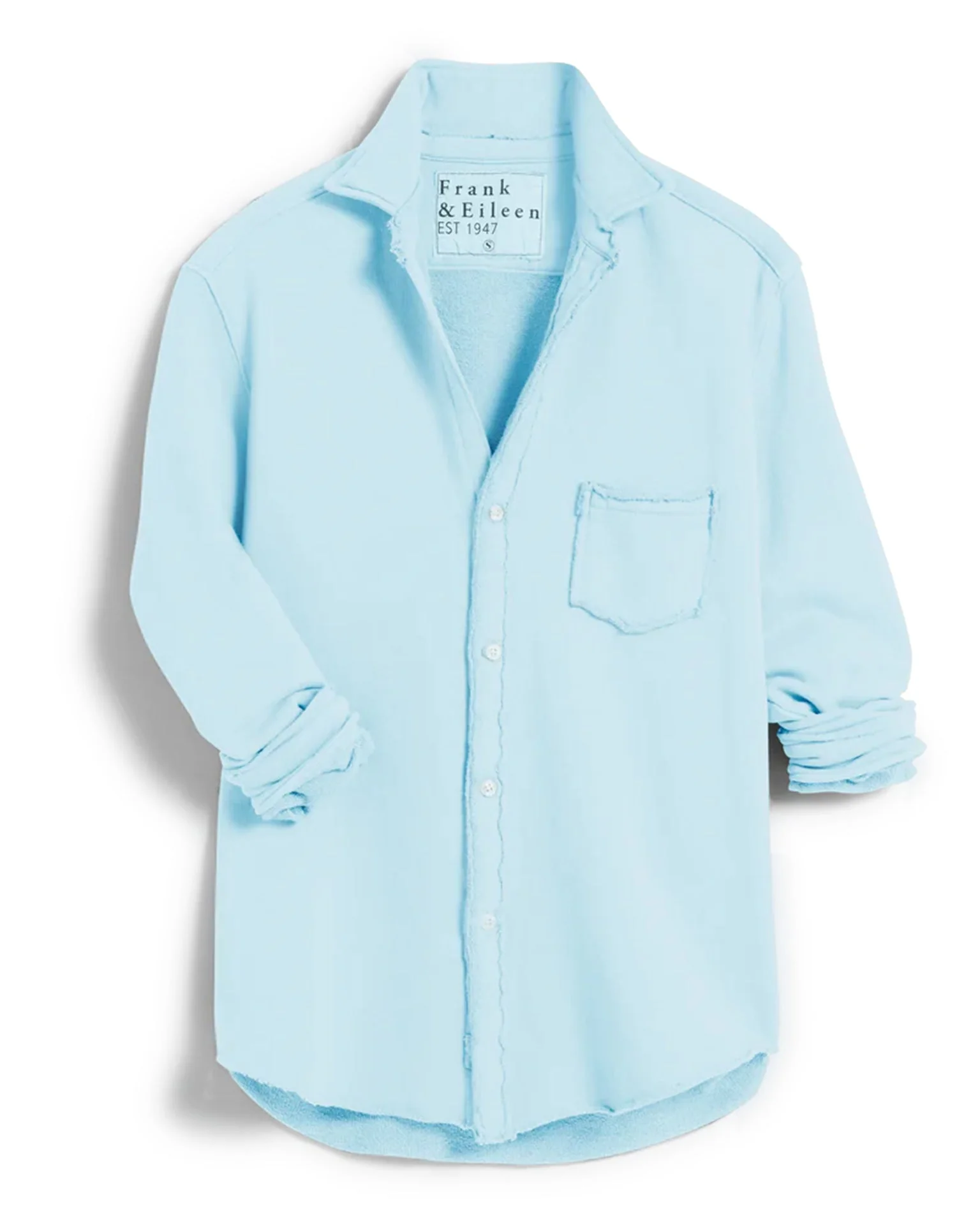 Eileen-Relaxed Button Up Shirt in Dive Terry - Image 4