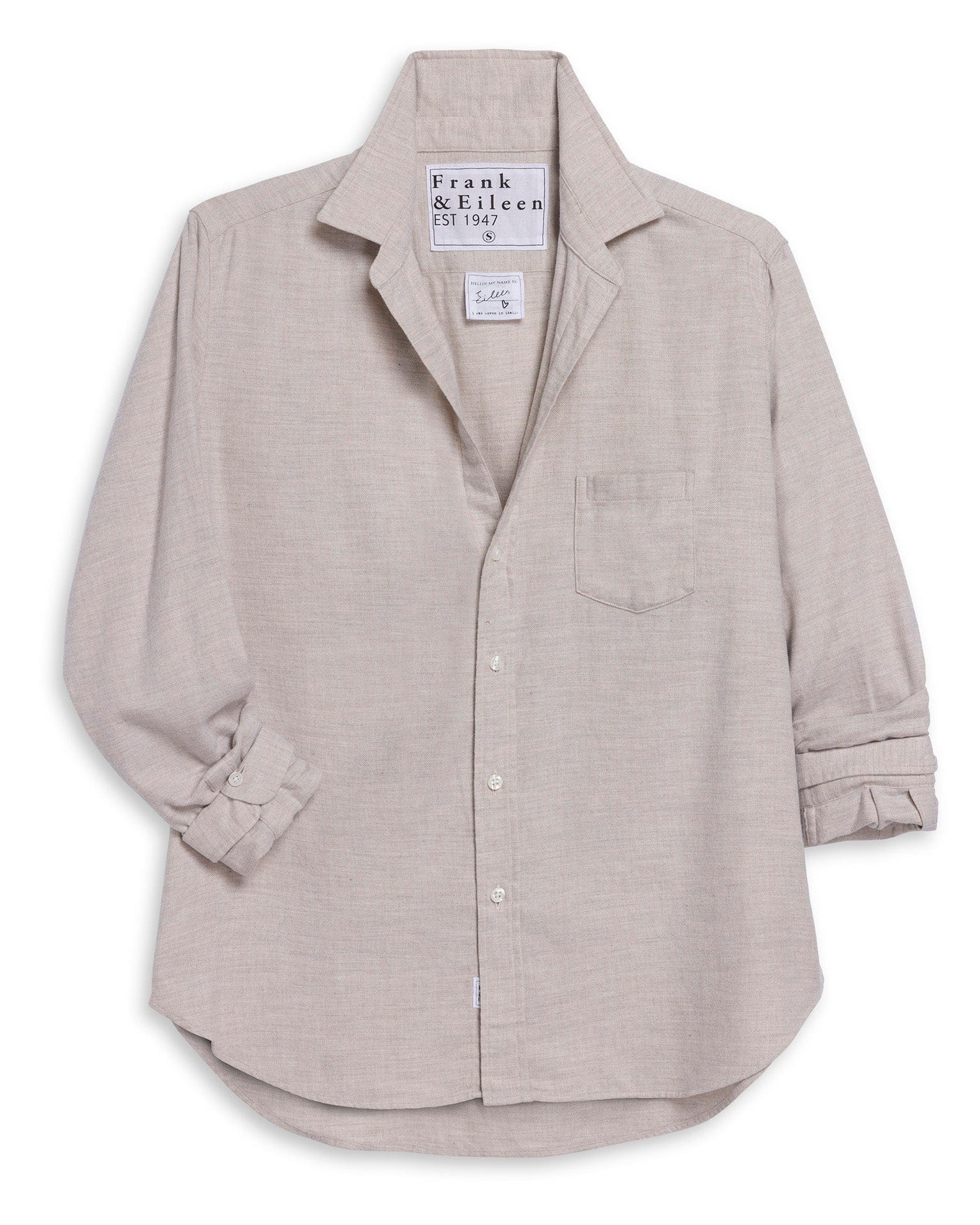 Eileen Relaxed Button Up Shirt in Heather Camel