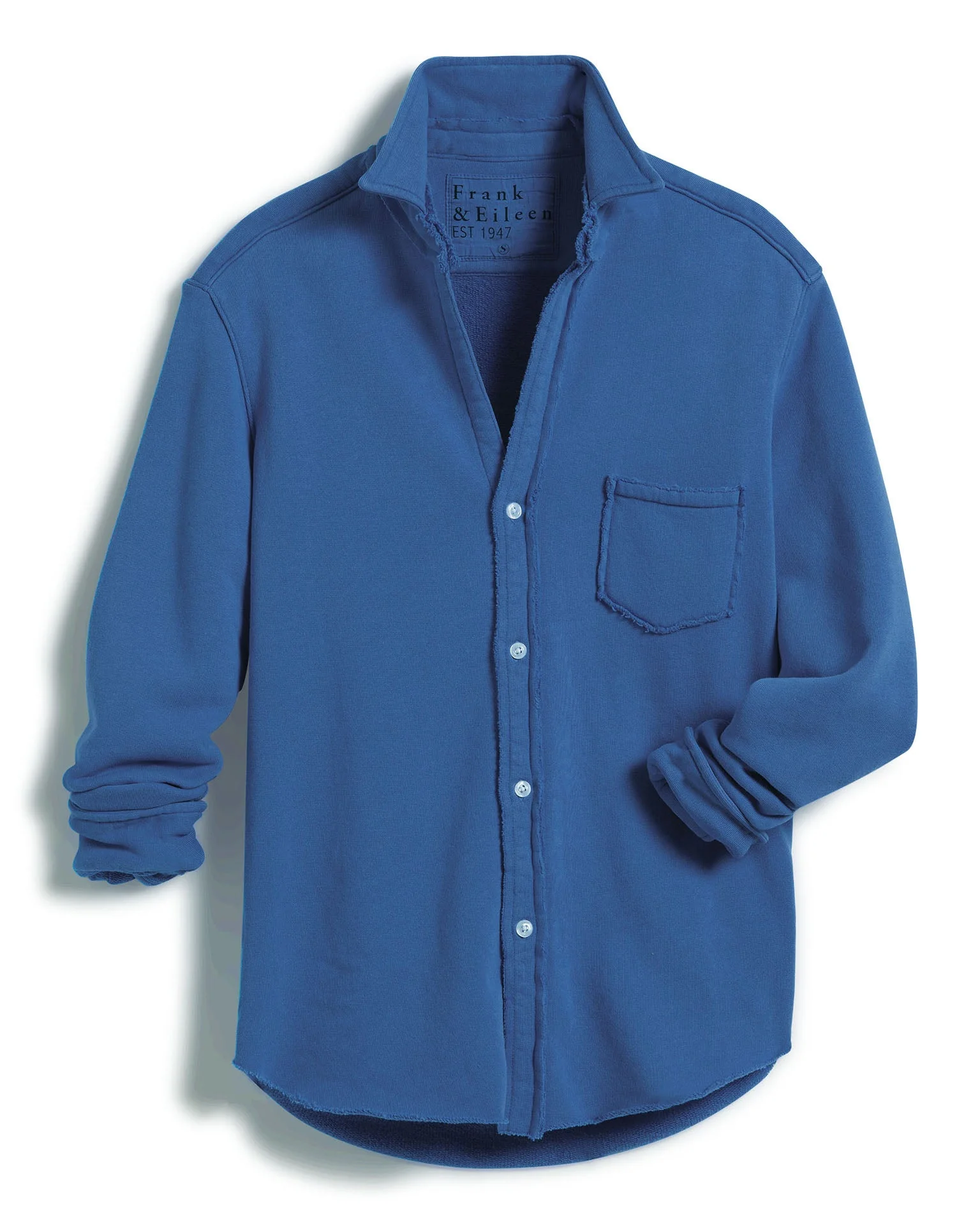 Eileen-Relaxed Button Up Shirt in Lazuli