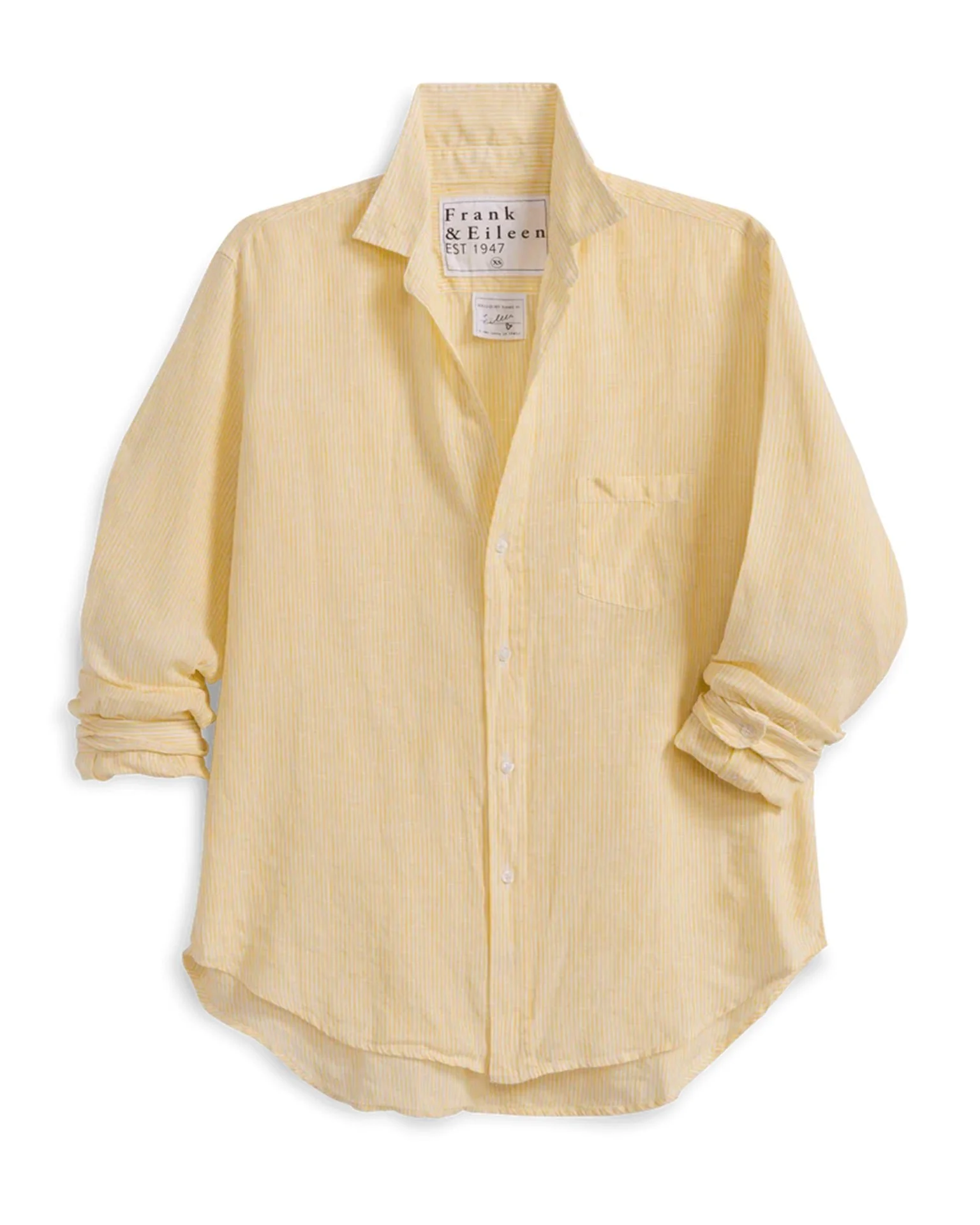Eileen Relaxed Button-Up Shirt in Yellow Stripe