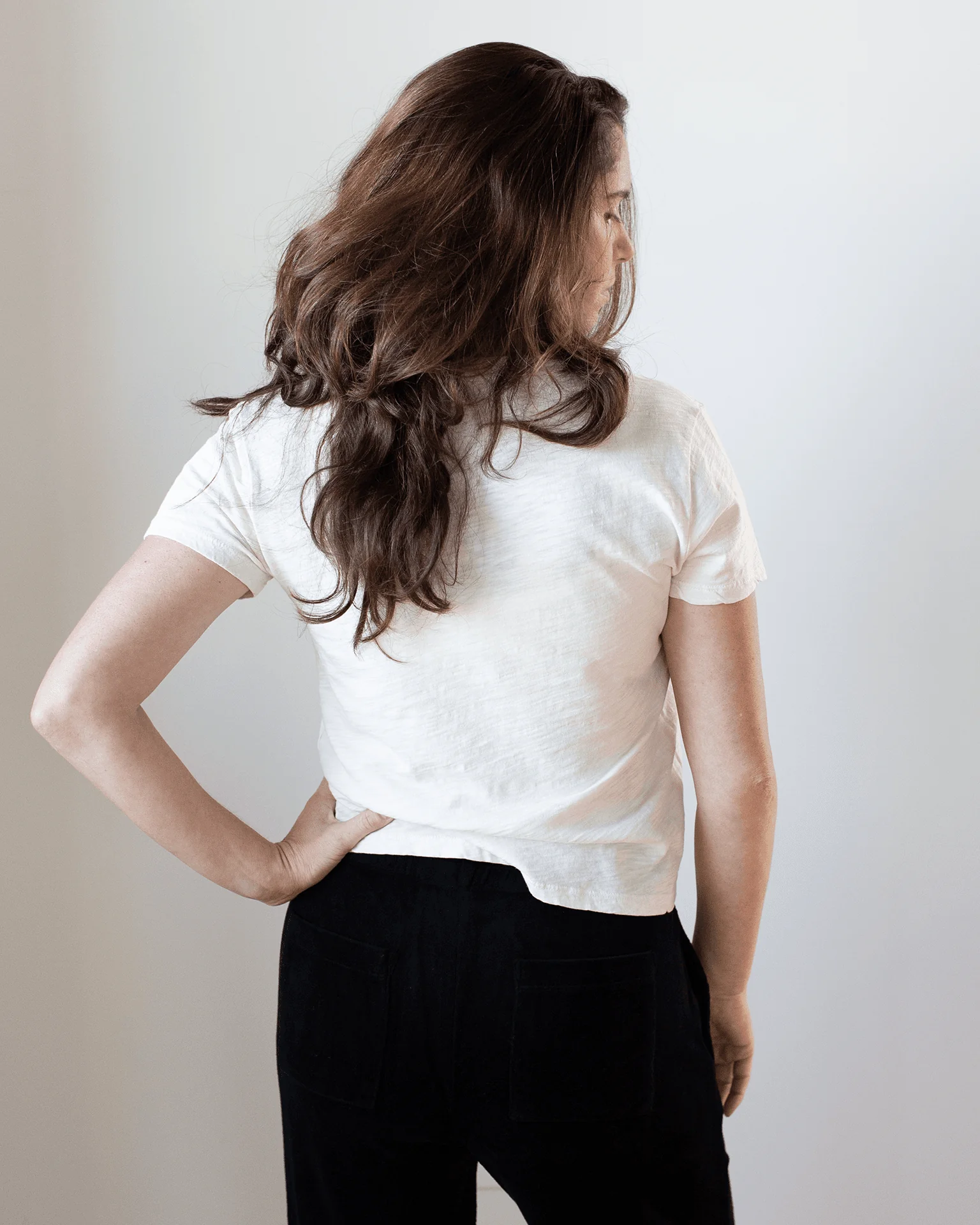 Eli V Neck Top in Bisque - Image 3