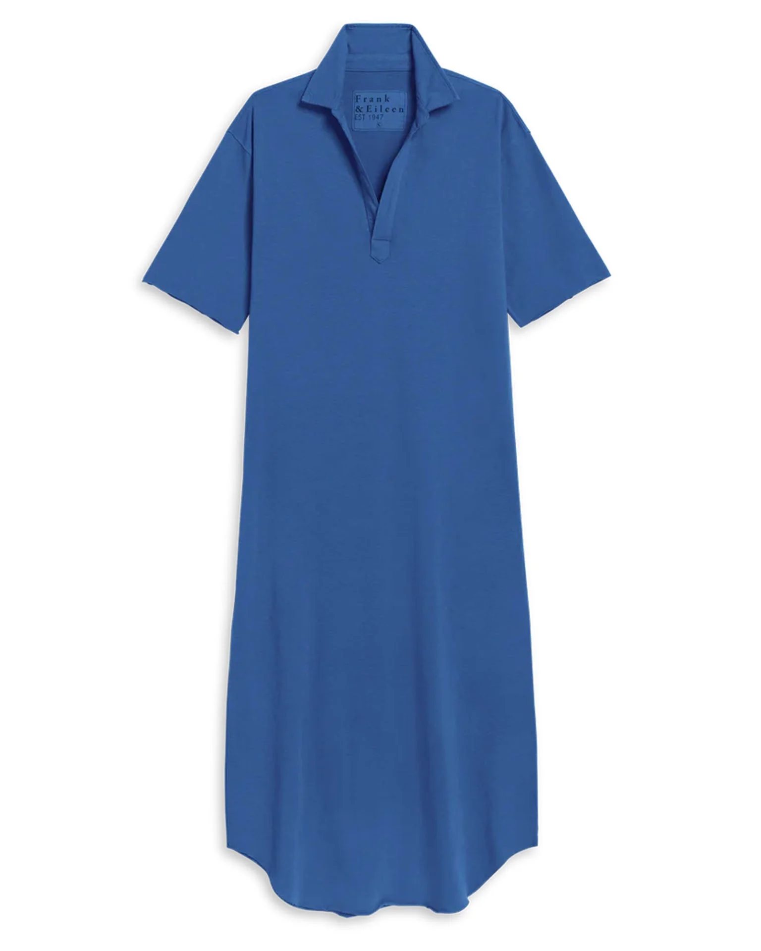 Emma - SS Henley Maxi Dress in Lazuli - Image 4