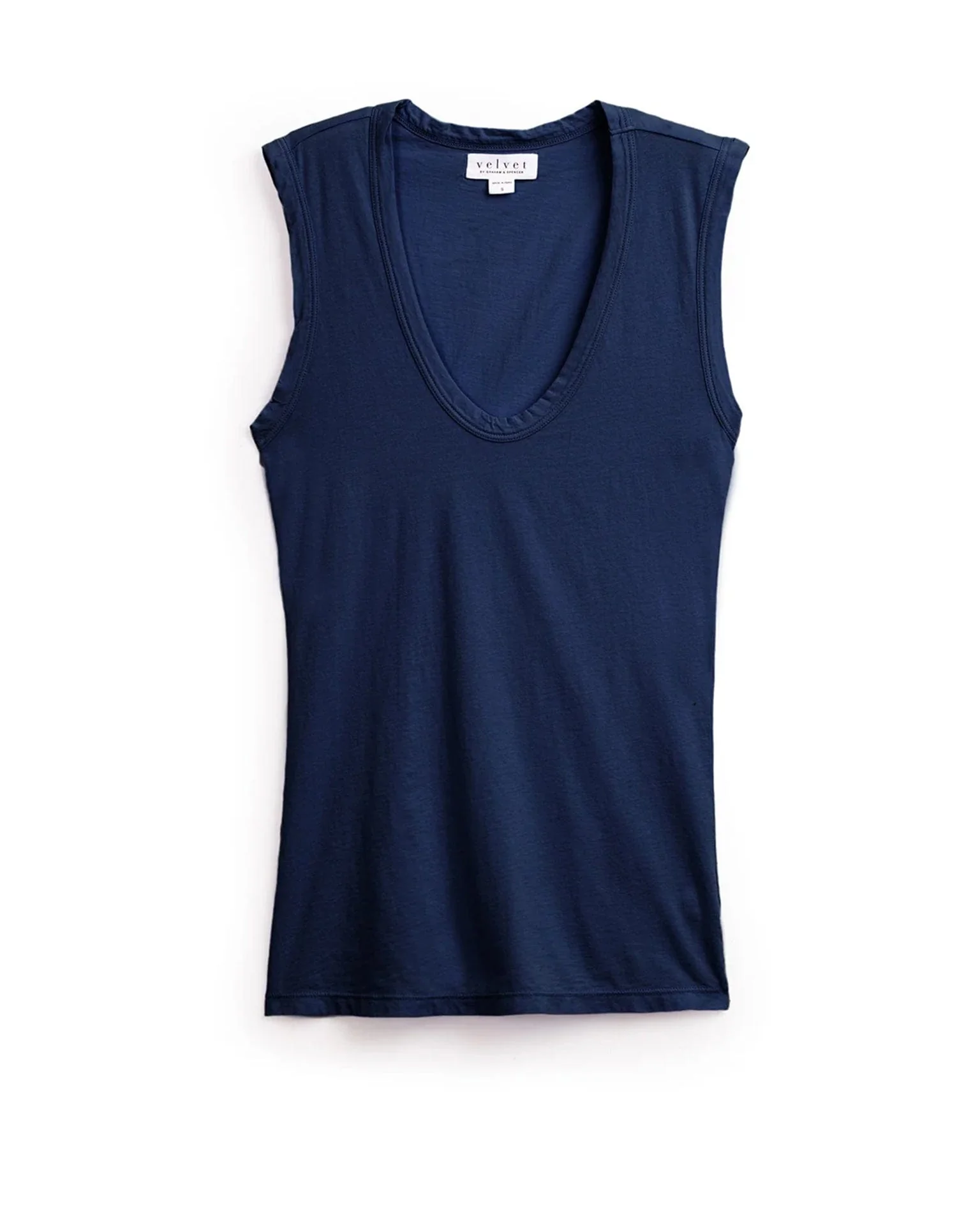Estina Scoop Neck Tank Top in Midnight - Image 4